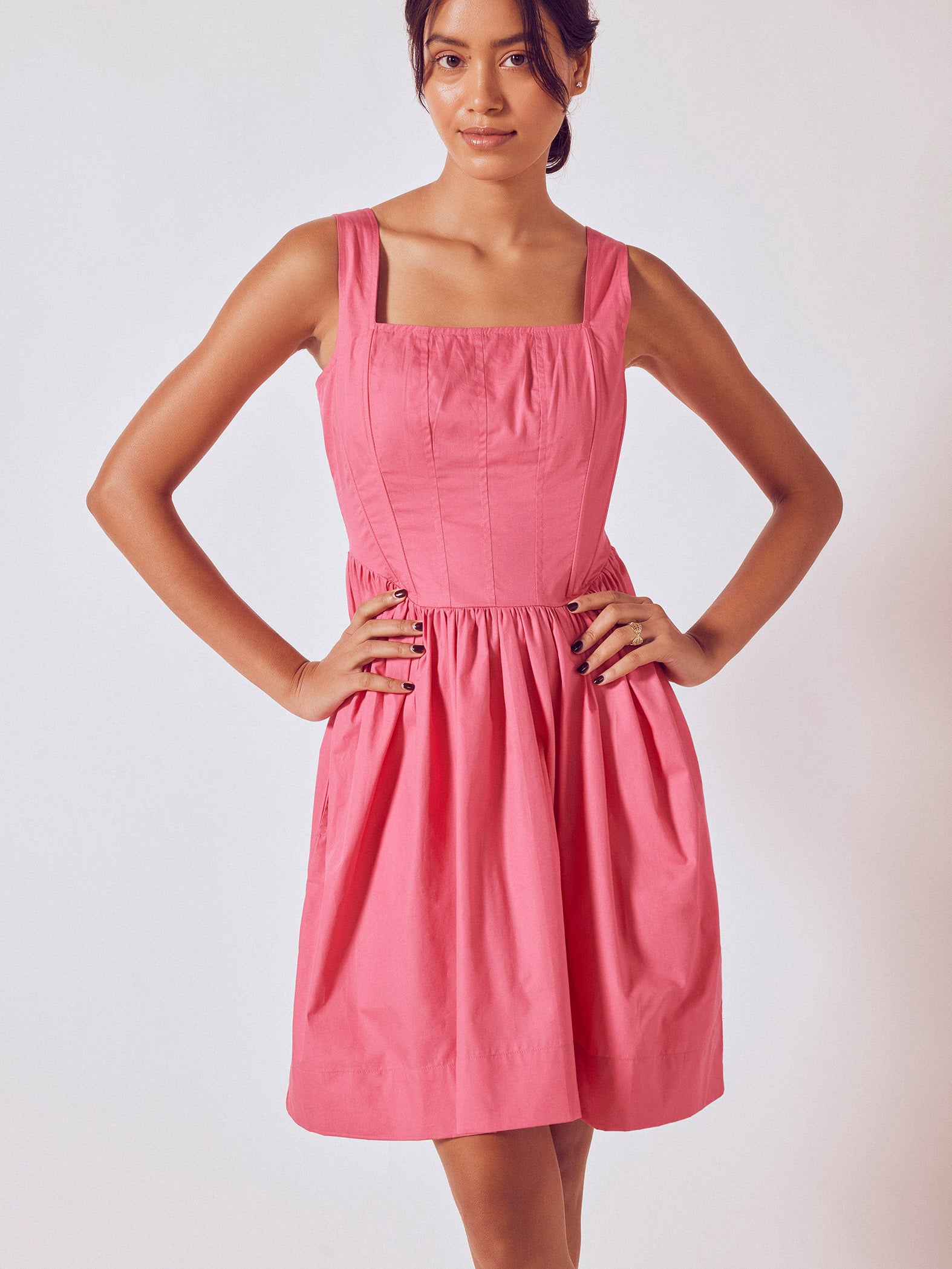 Rose Drop Waist Corset Dress