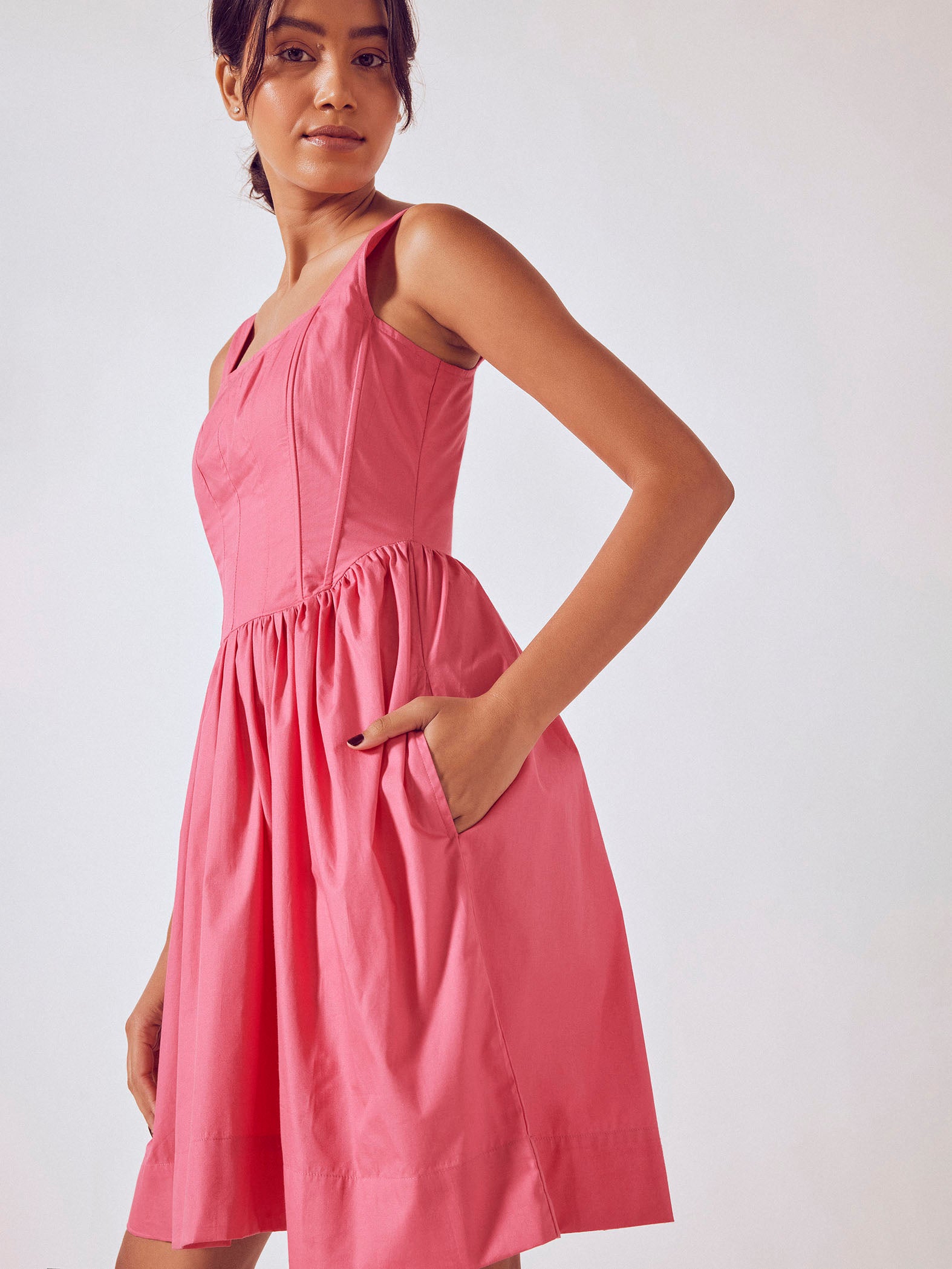 Rose Drop Waist Corset Dress