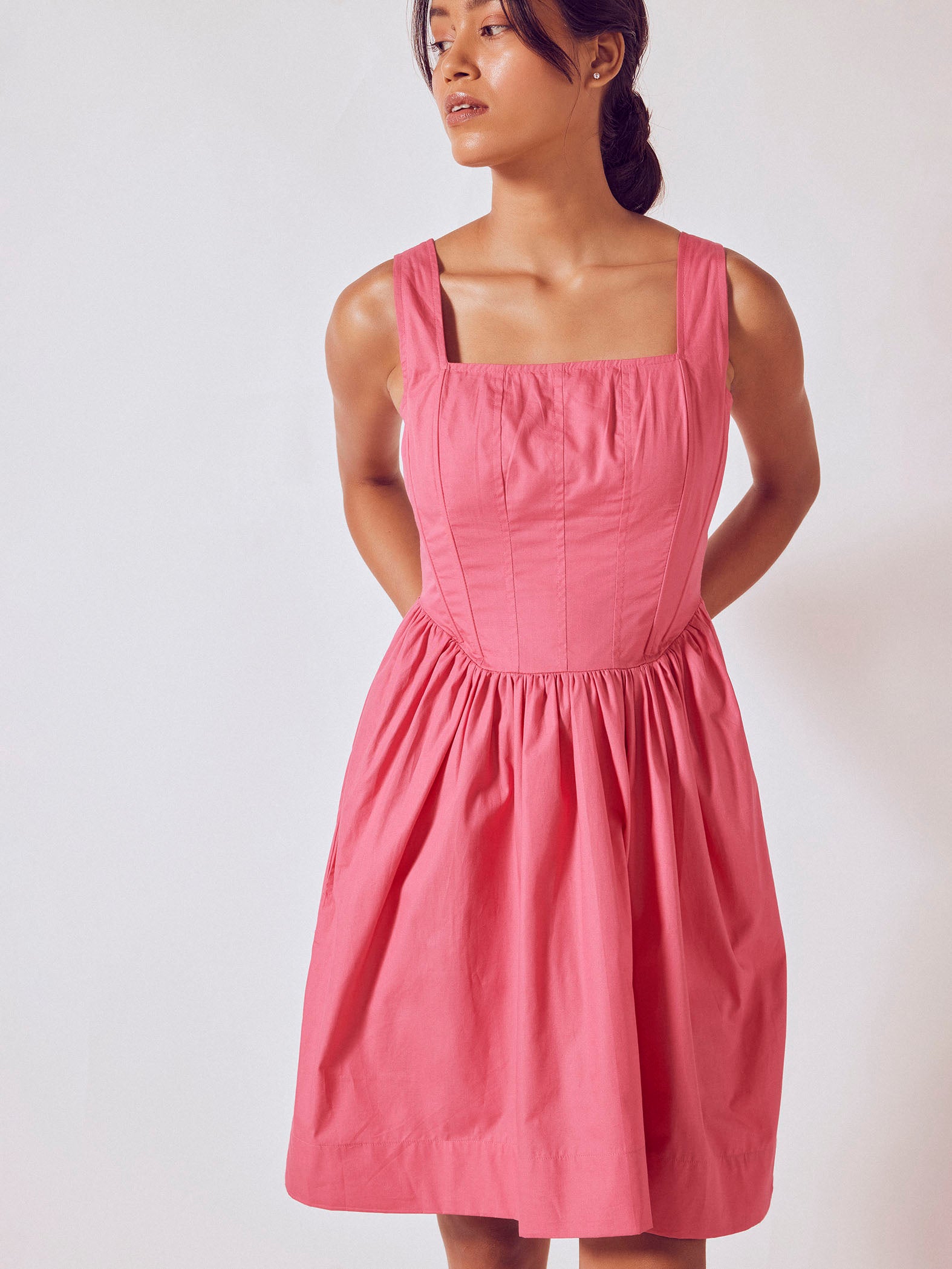 Rose Drop Waist Corset Dress