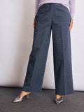 Royal Blue Checked Trousers