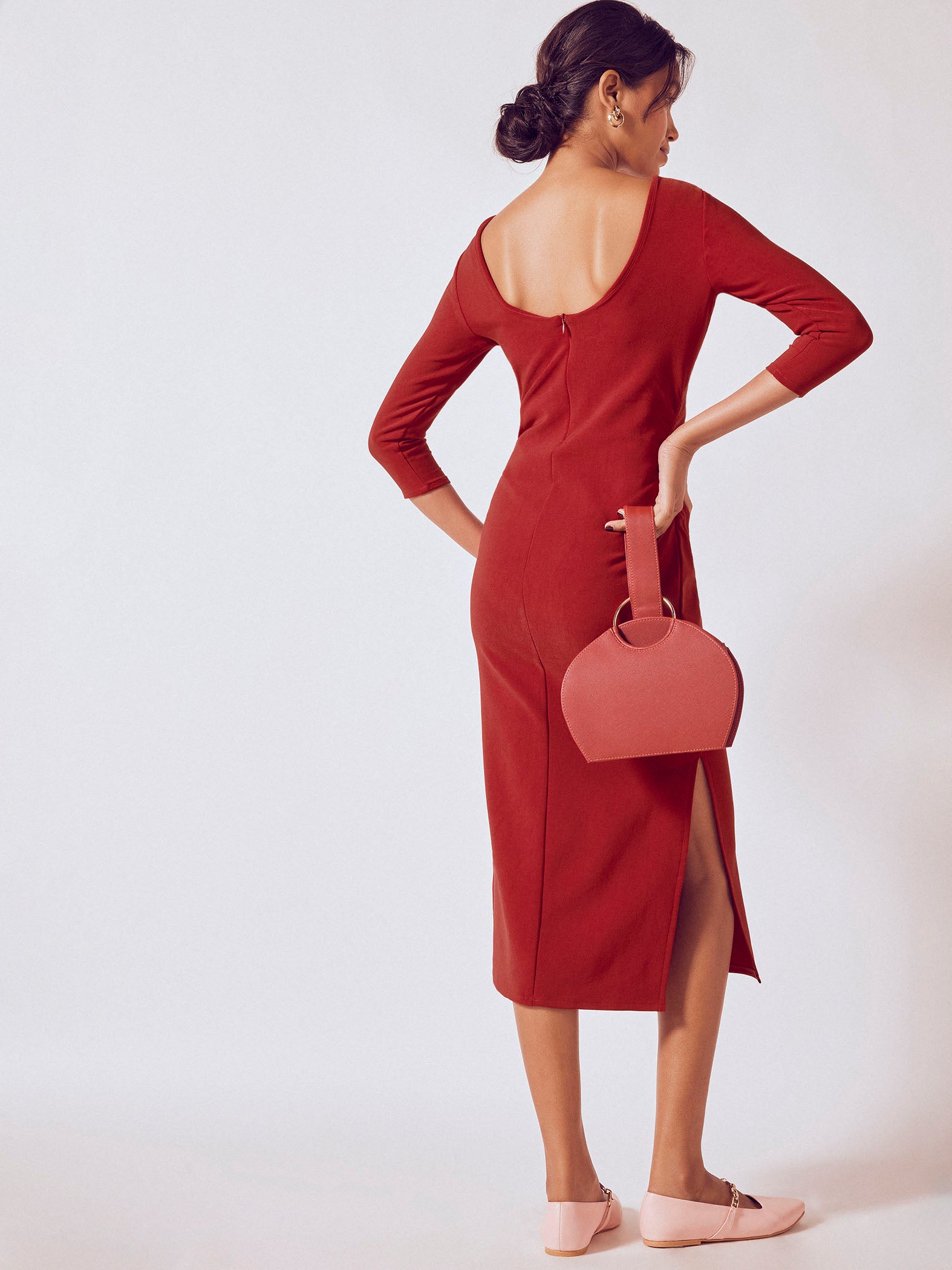 Ruby Ruched Midi Dress