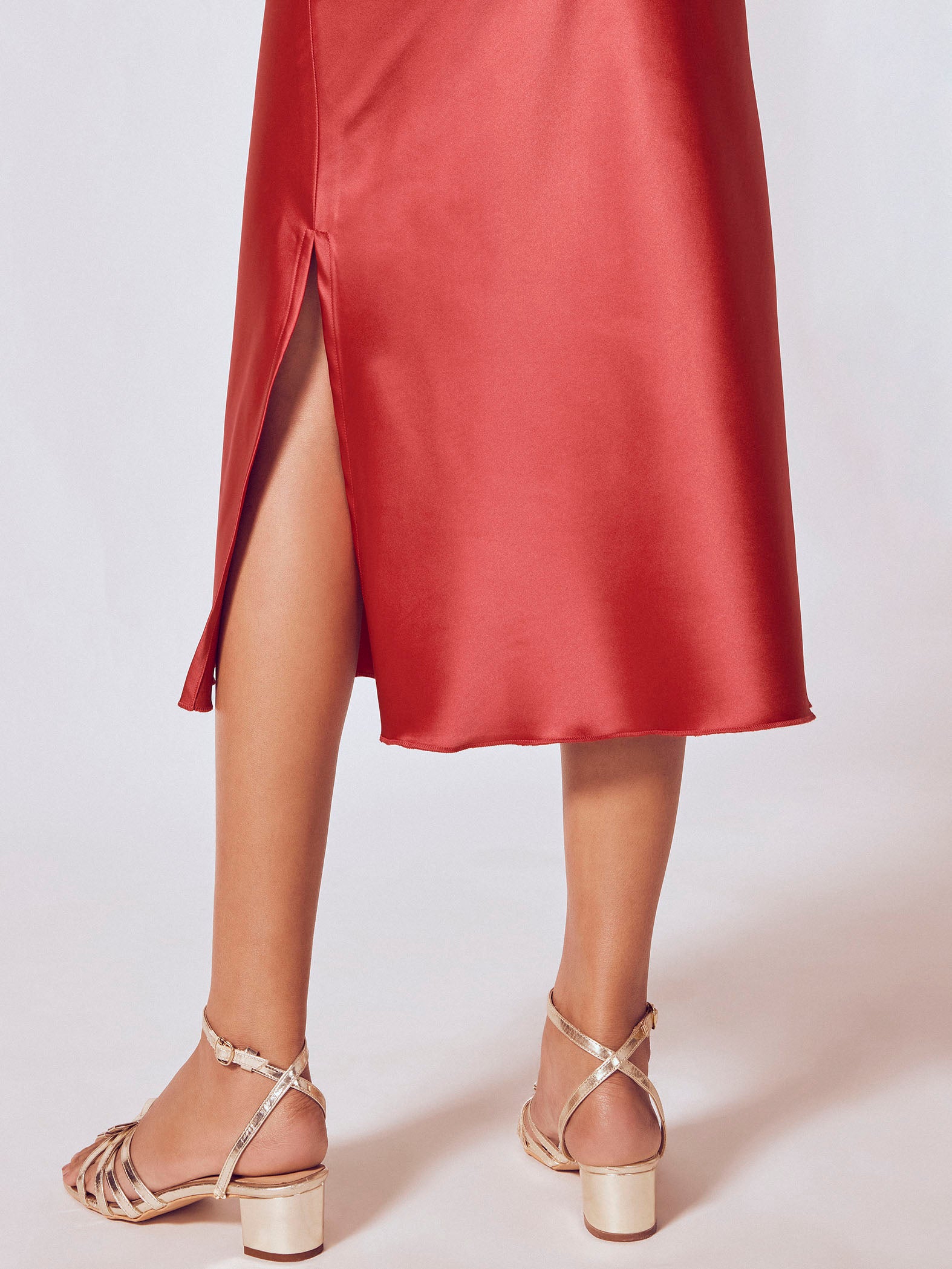 Ruby Satin A Line Skirt