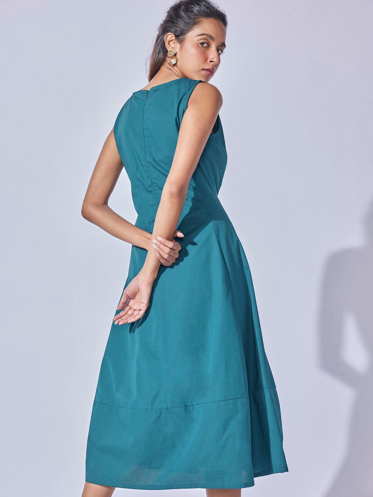 Sage Linen A Line Dress