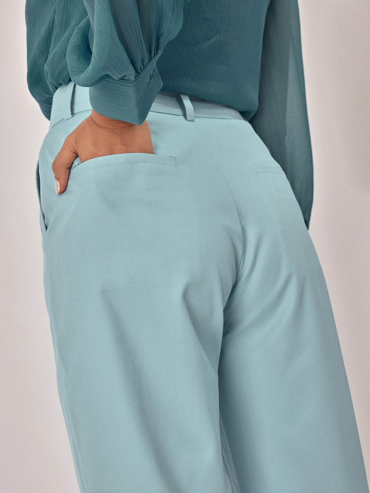 Sky Blue Ankle Trousers