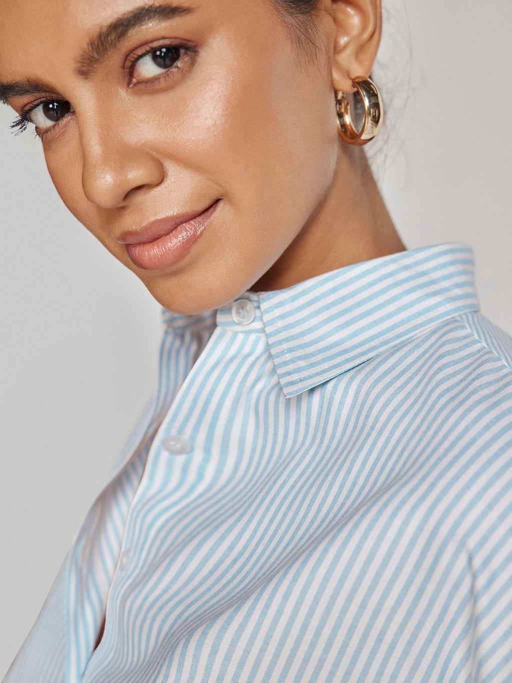 Sky Striped Oversized Shirt