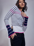 Striped Jacquard Knit Top