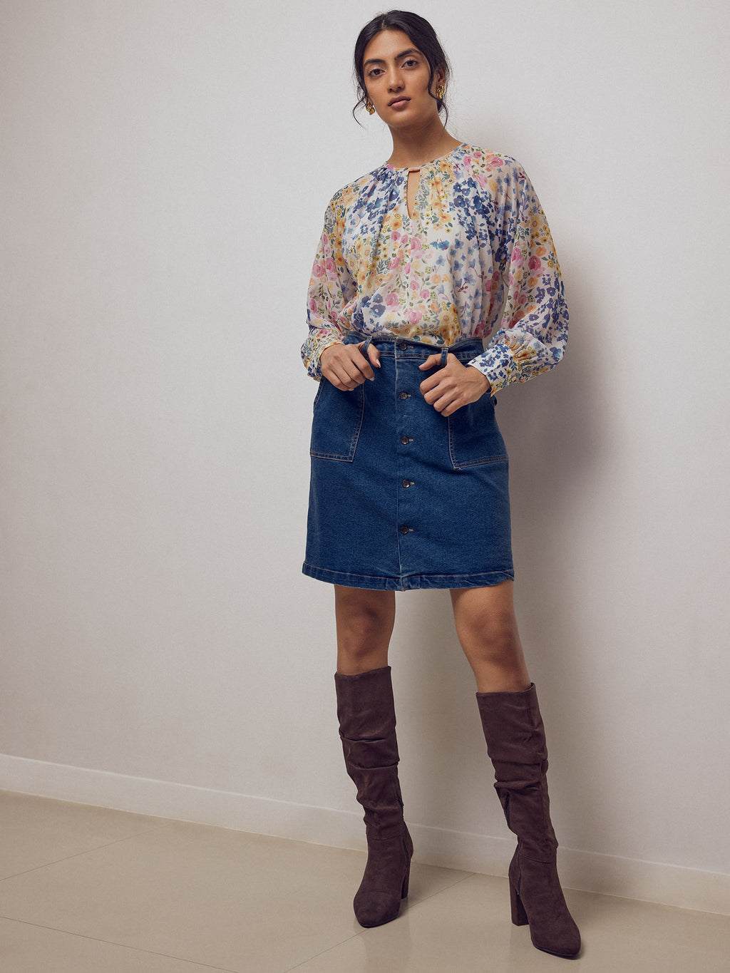 Watercolour Floral Blouse