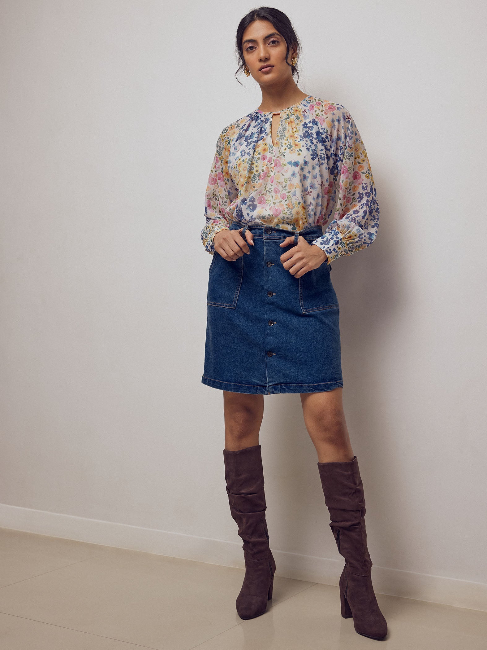 Watercolour Floral Blouse