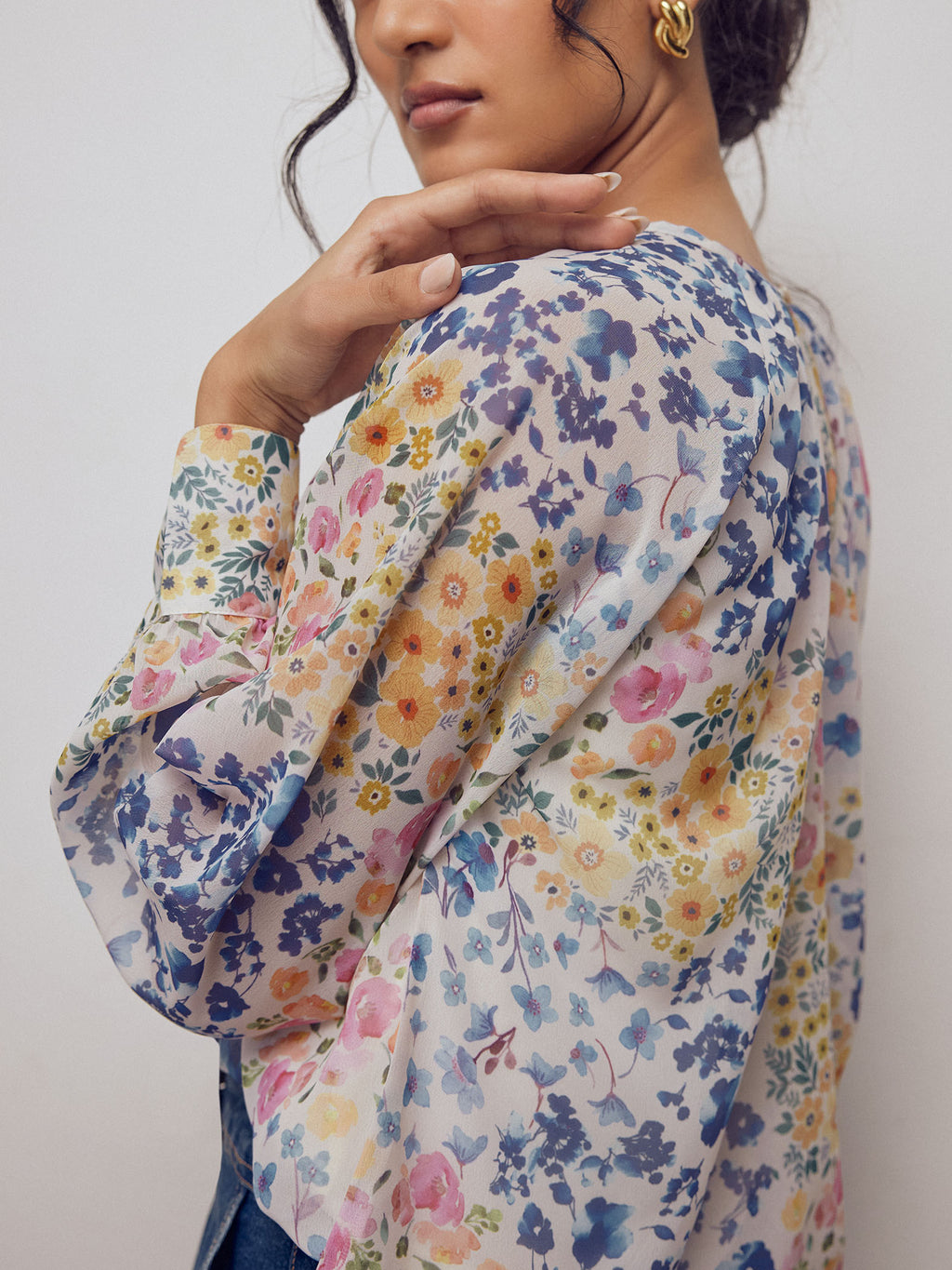 Watercolour Floral Blouse