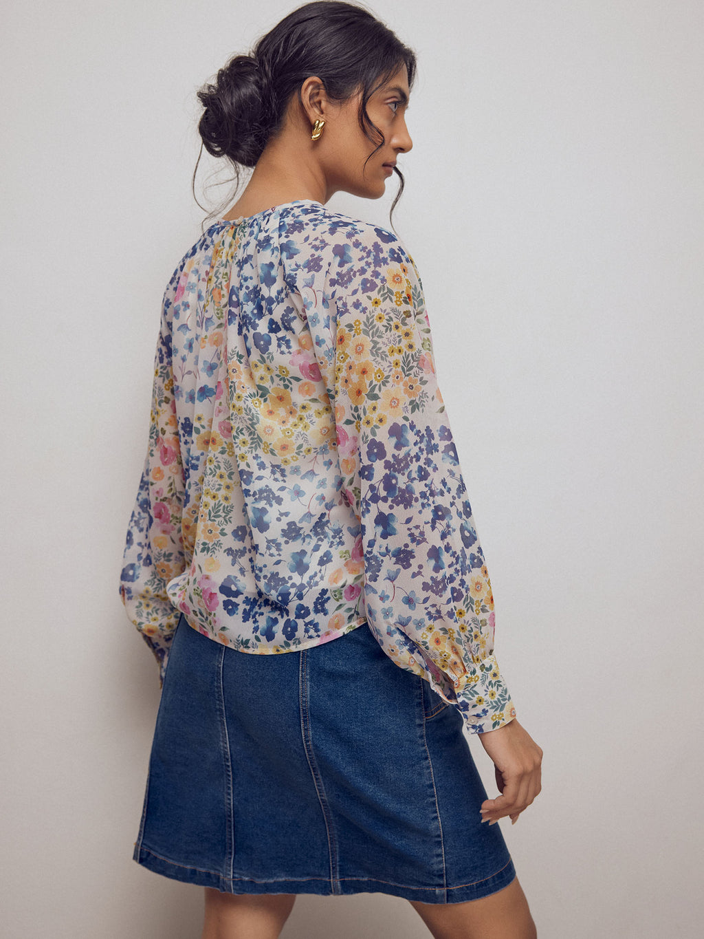 Watercolour Floral Blouse