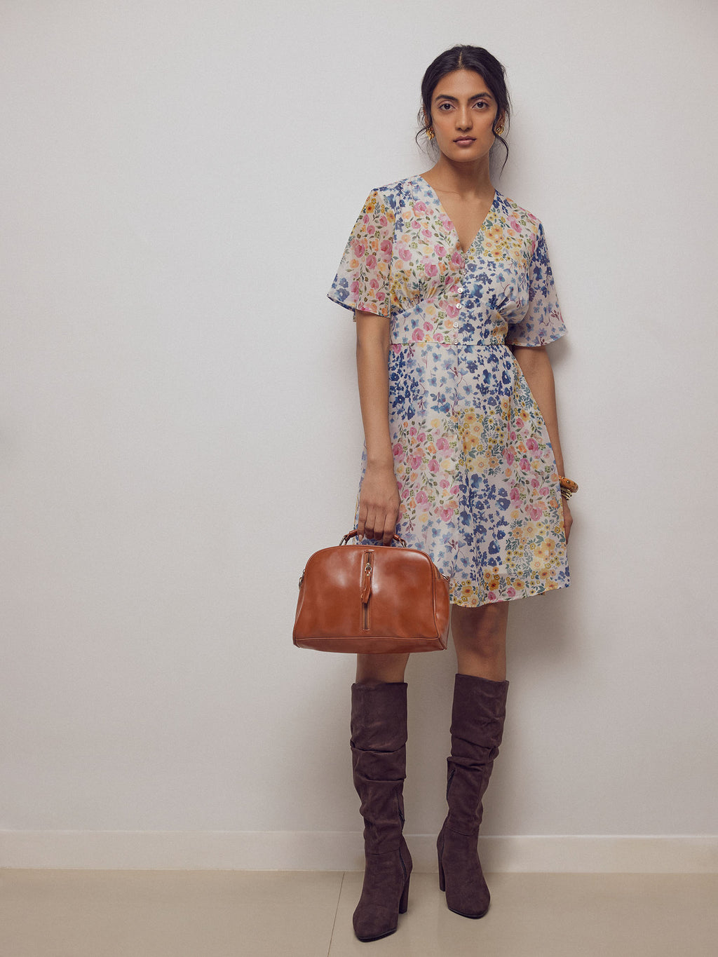 Watercolour Floral Mini Dress