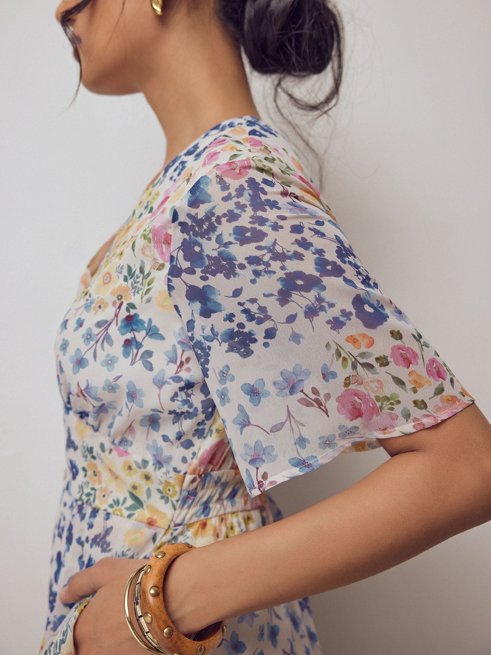 Watercolour Floral Mini Dress