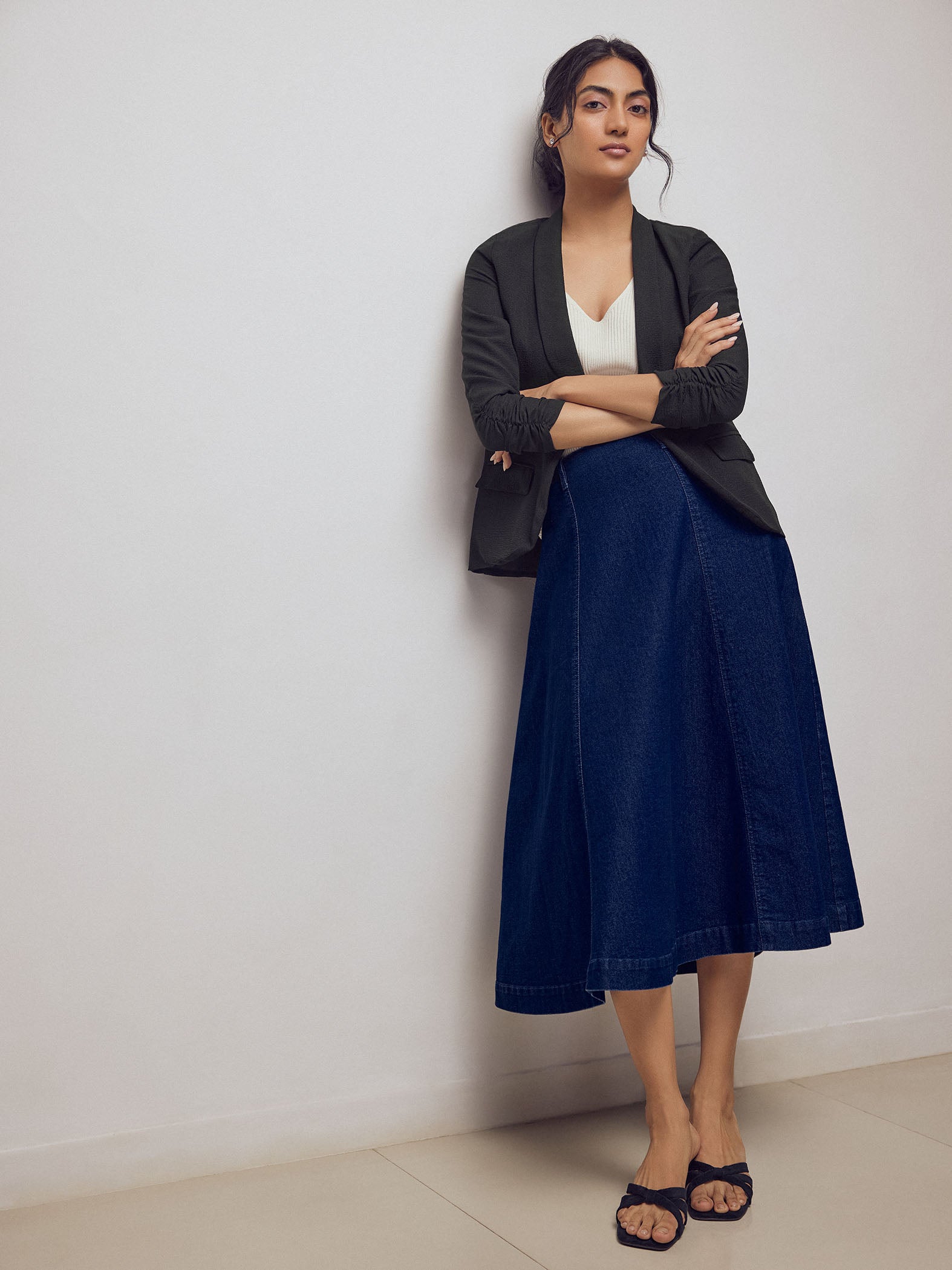 White Strappy Knit Top