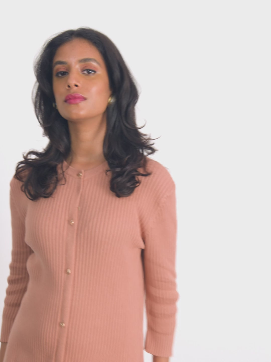 Taupe Knit Slit Sleeve Top