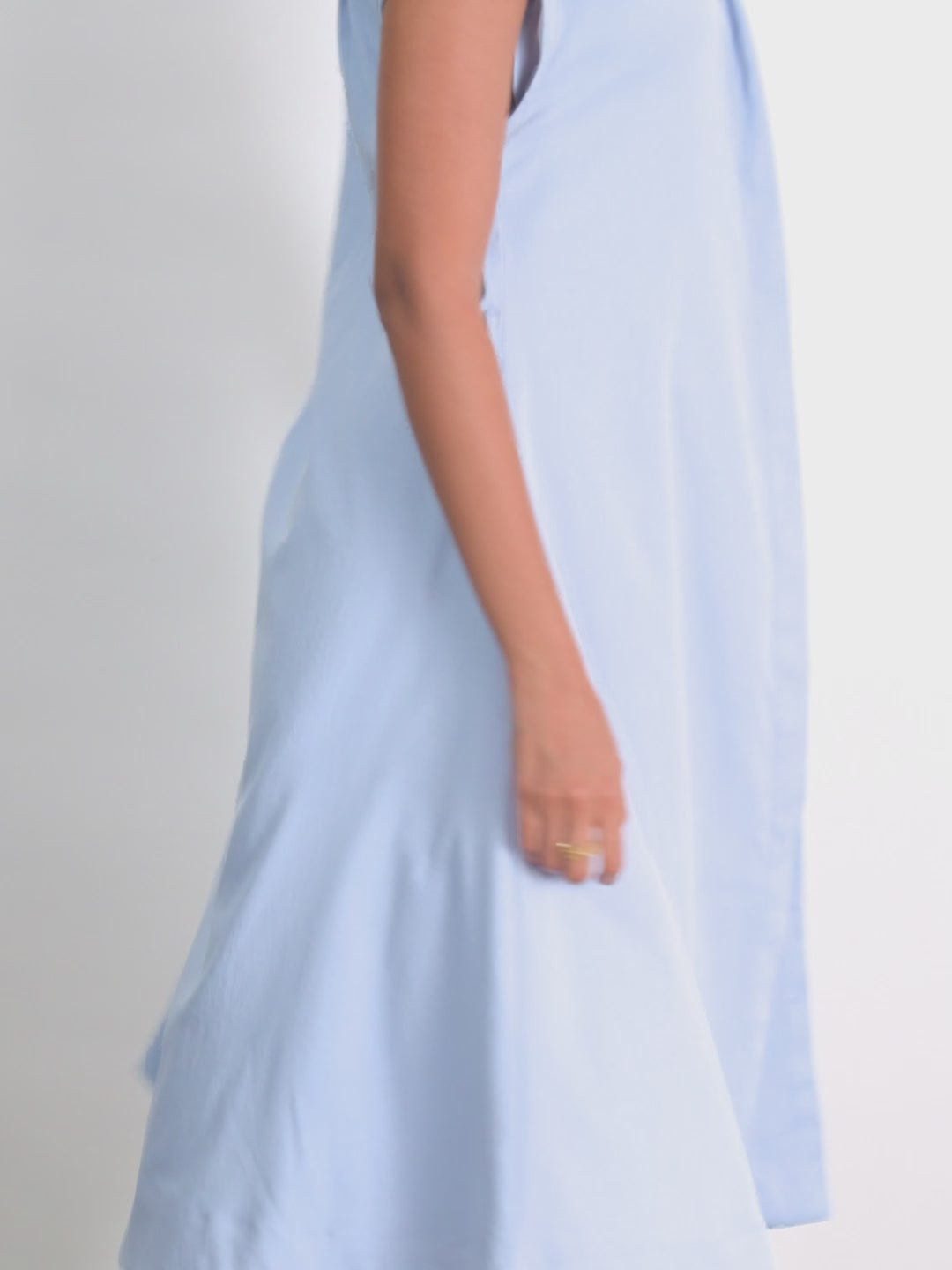 Powder Blue Belted Shirt Dress
