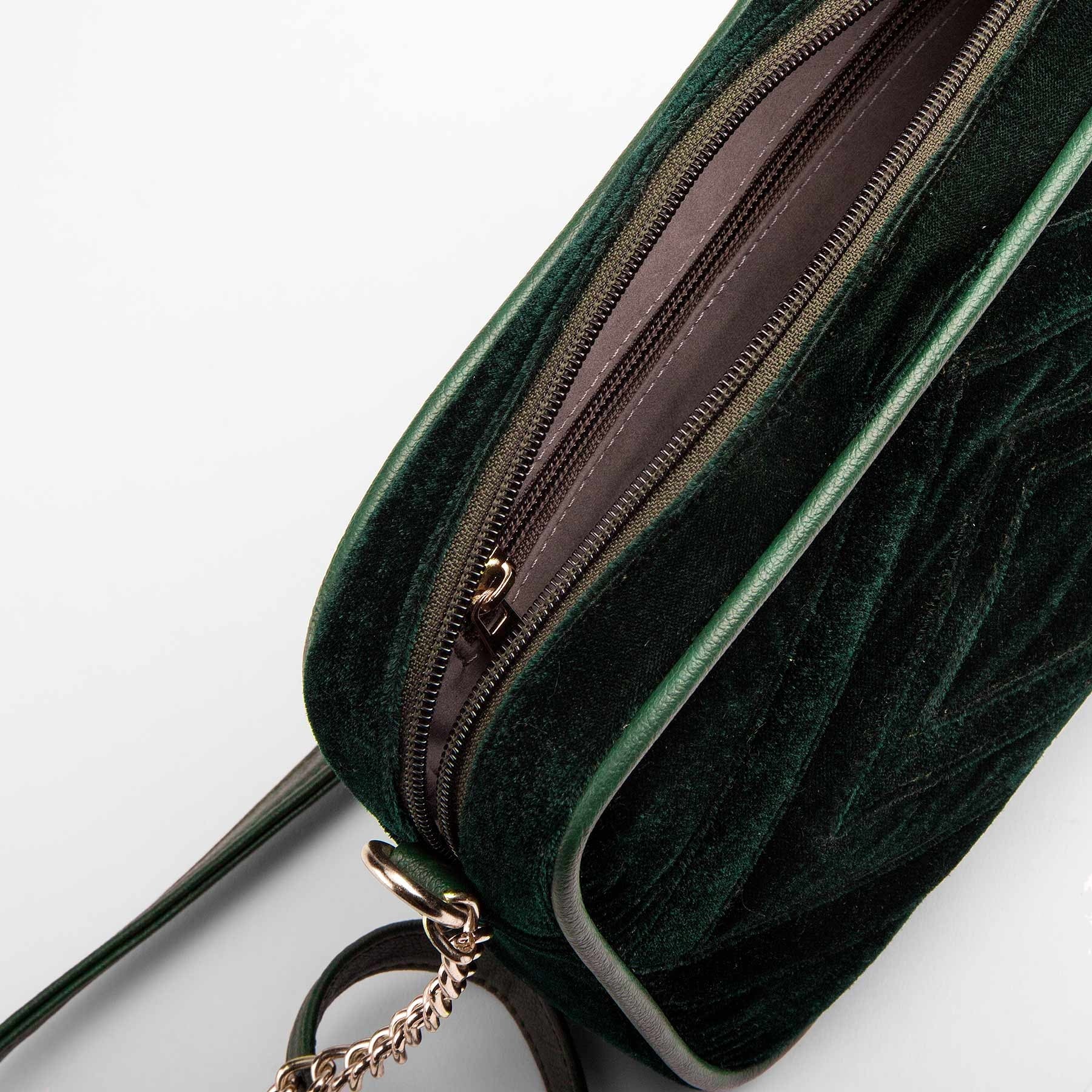 Emerald Velvet Rectangle Sling-Free