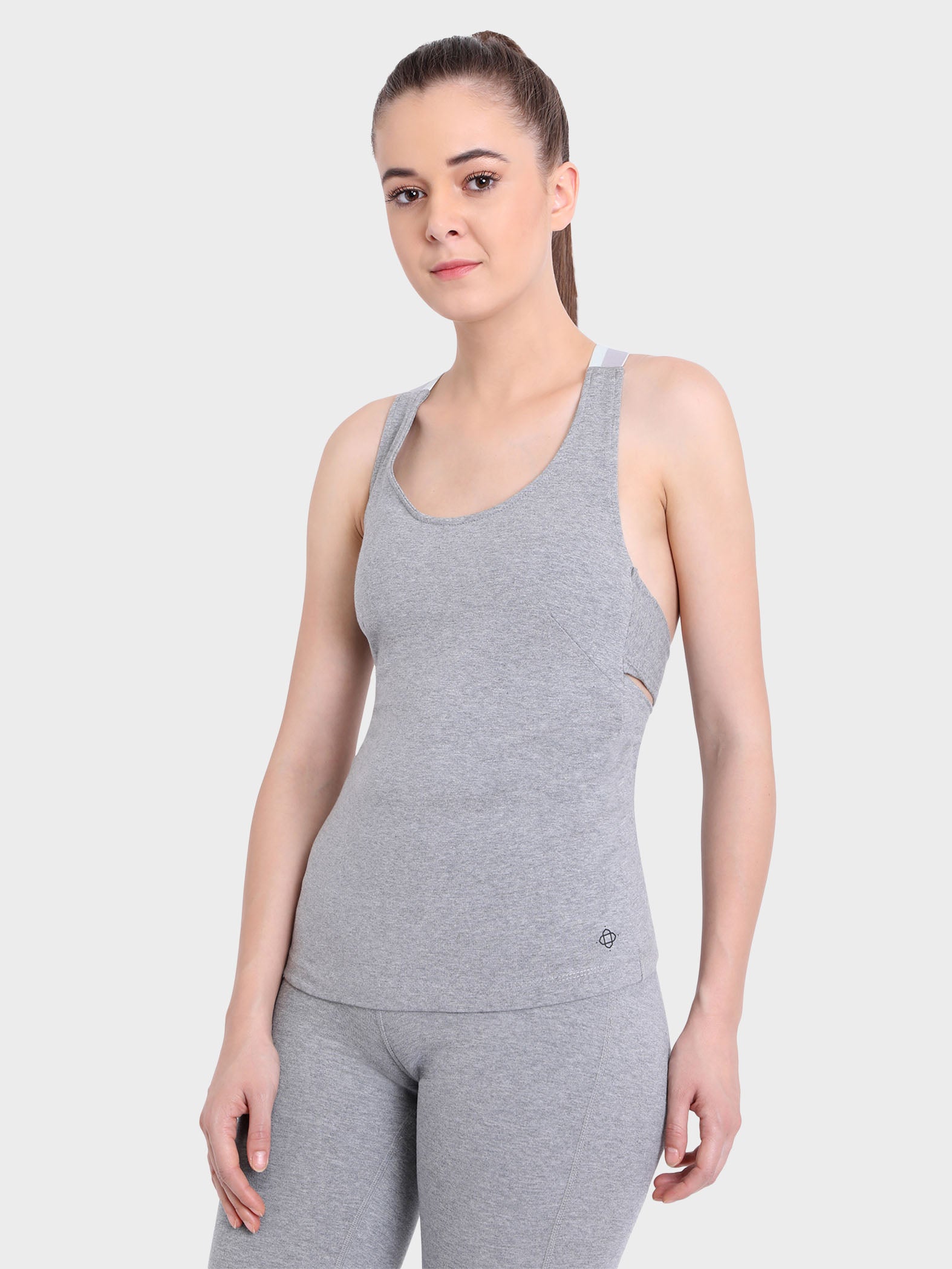 Ahimsa Fitted Cami Heather Grey By Satva