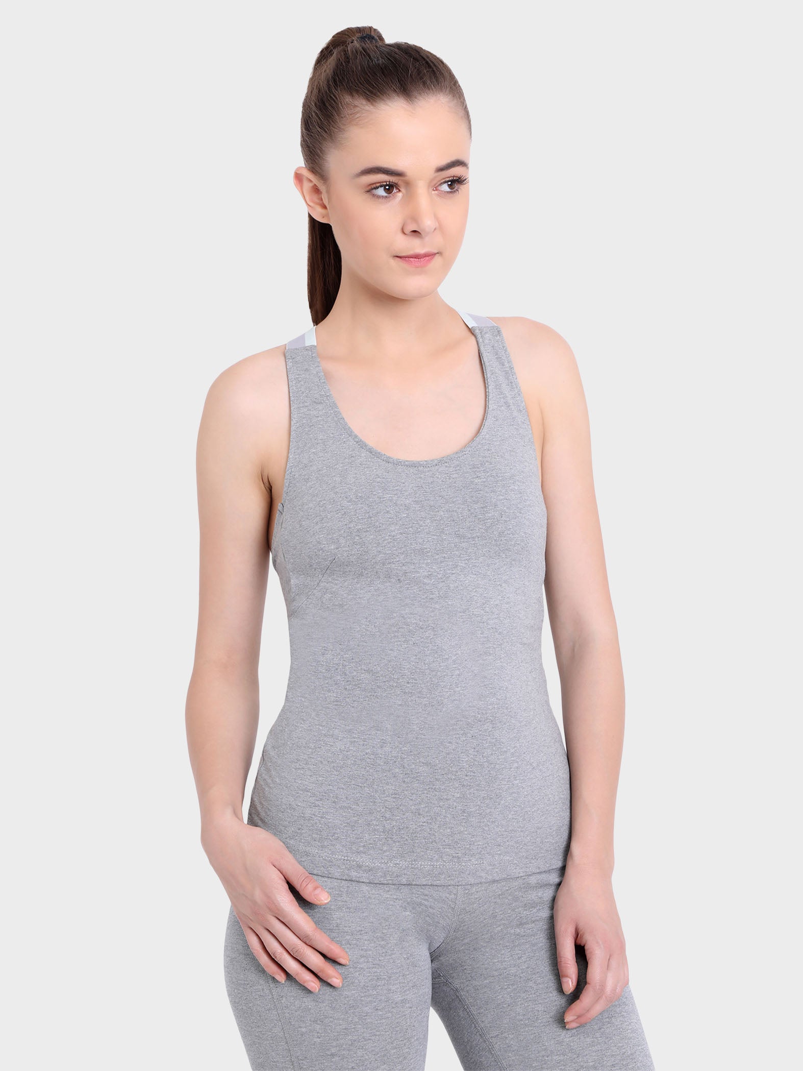 Ahimsa Fitted Cami Heather Grey By Satva