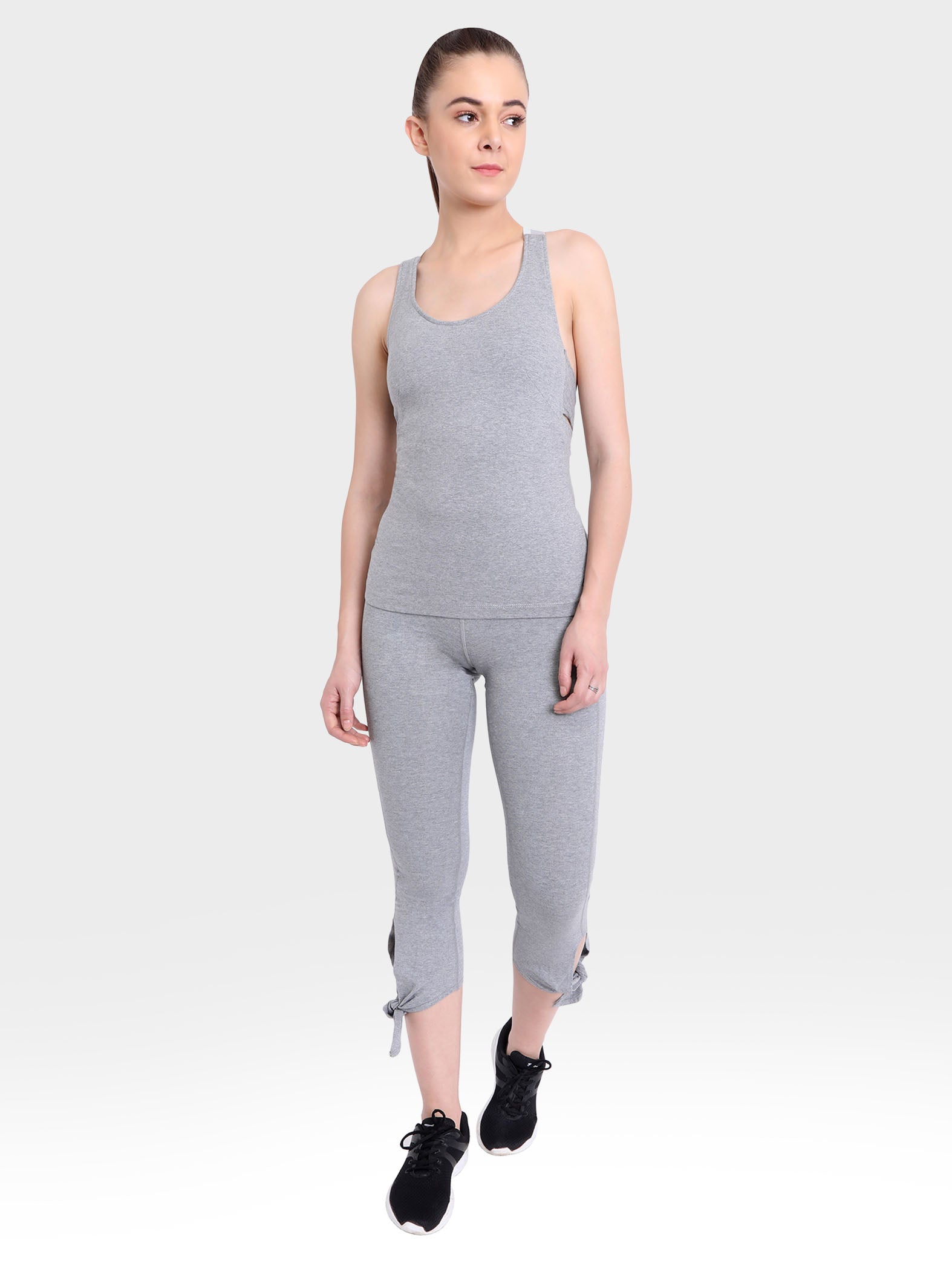 Ahimsa Fitted Cami Heather Grey By Satva