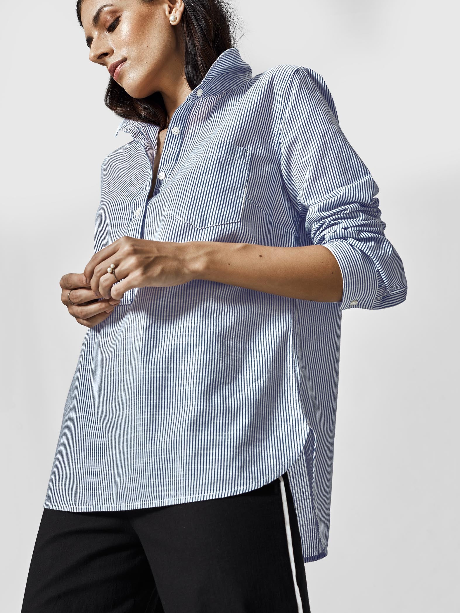 Aqua Stripe Shirt