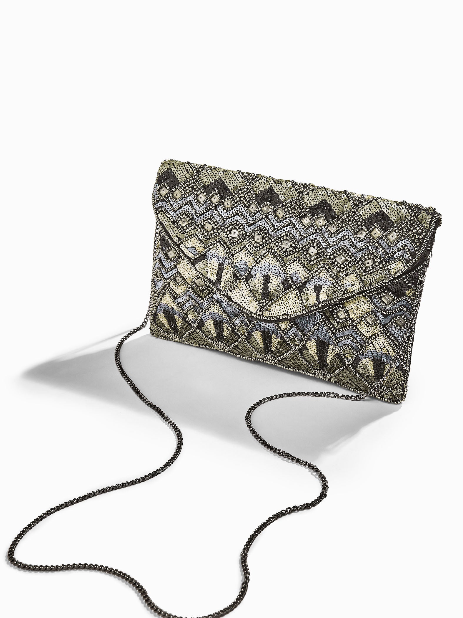 Aztec Beaded Clutch