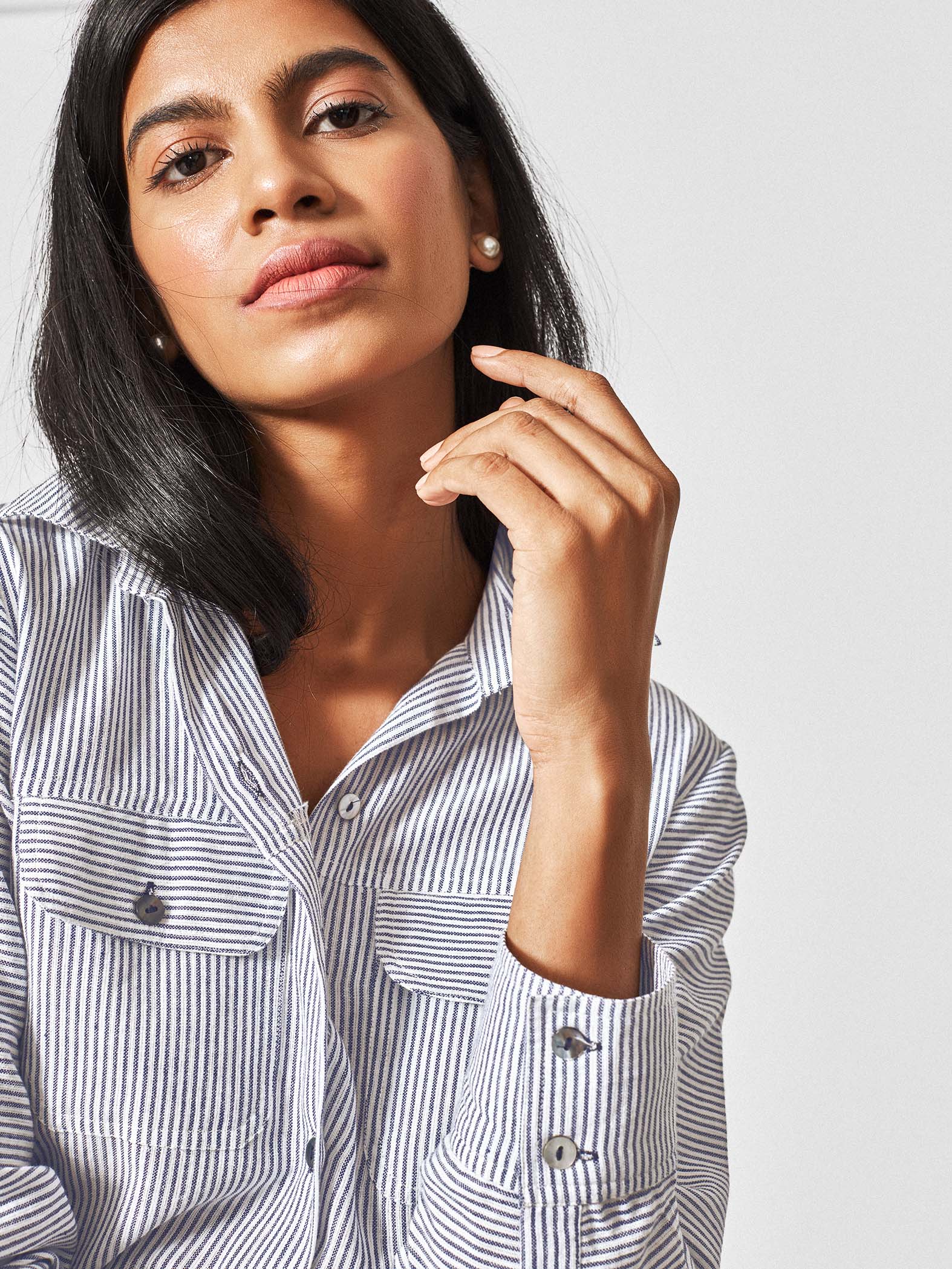 Azure Pinstripe Shirt