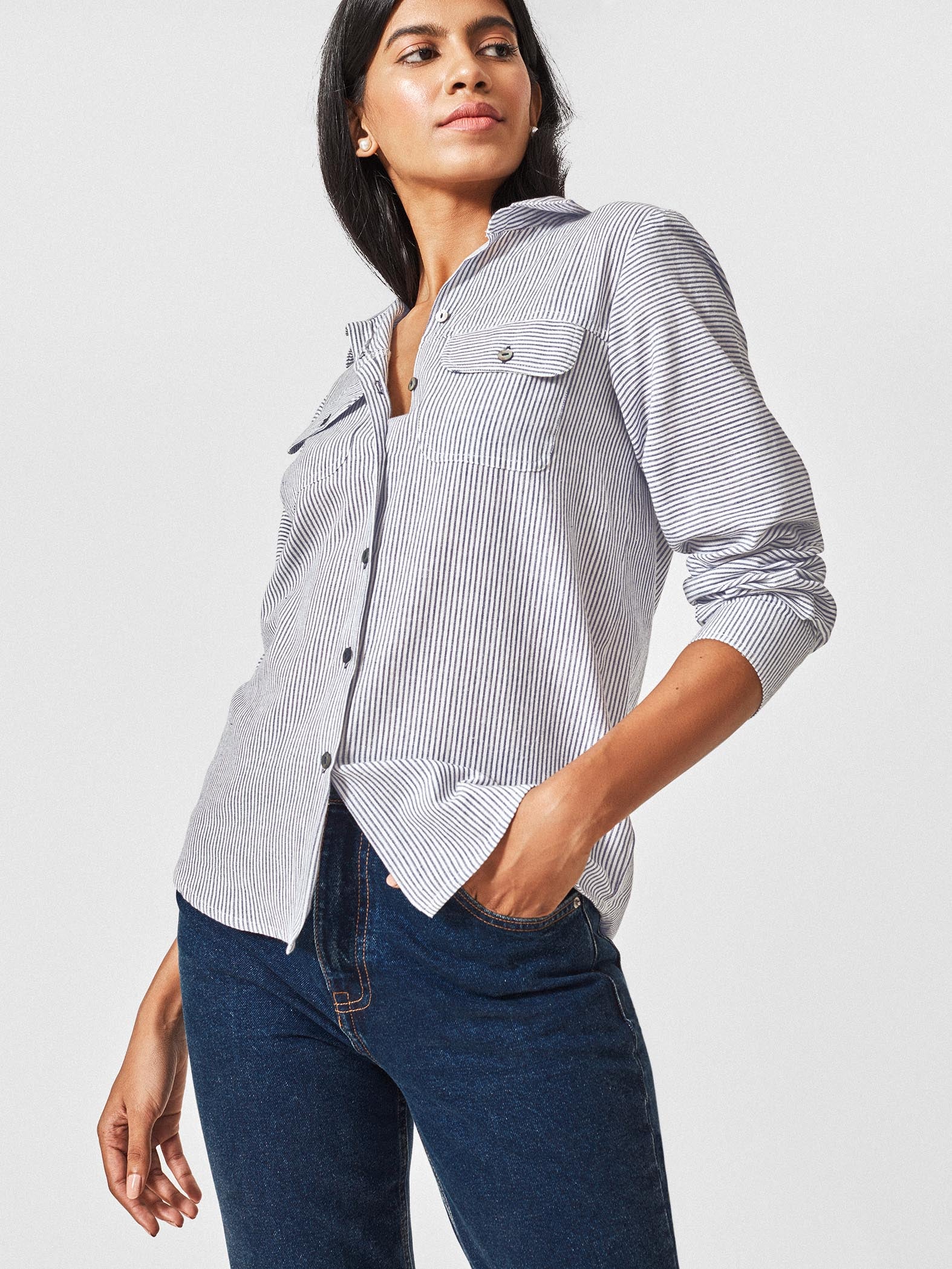 Azure Pinstripe Shirt