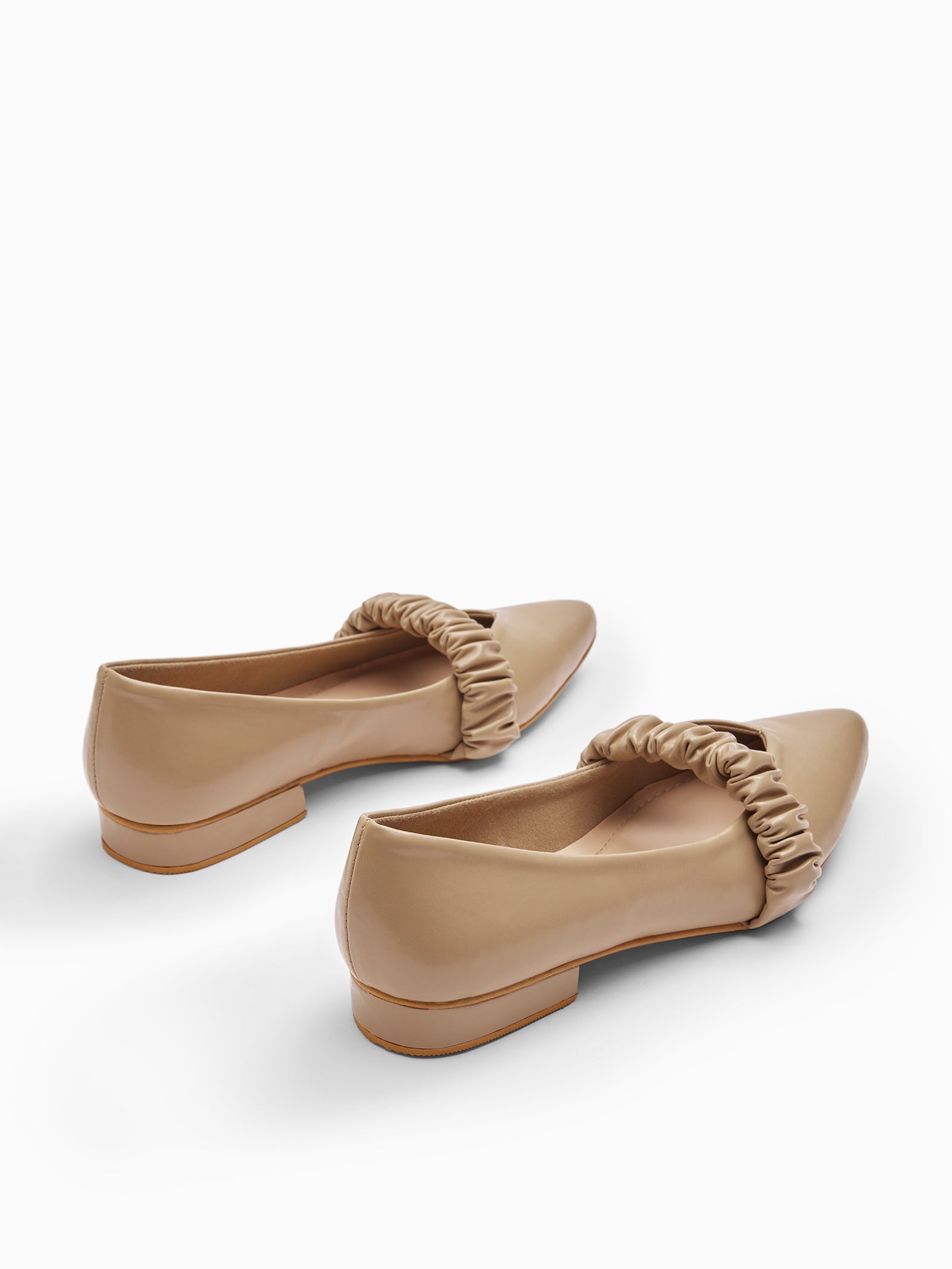 Beige Elasticated Mules