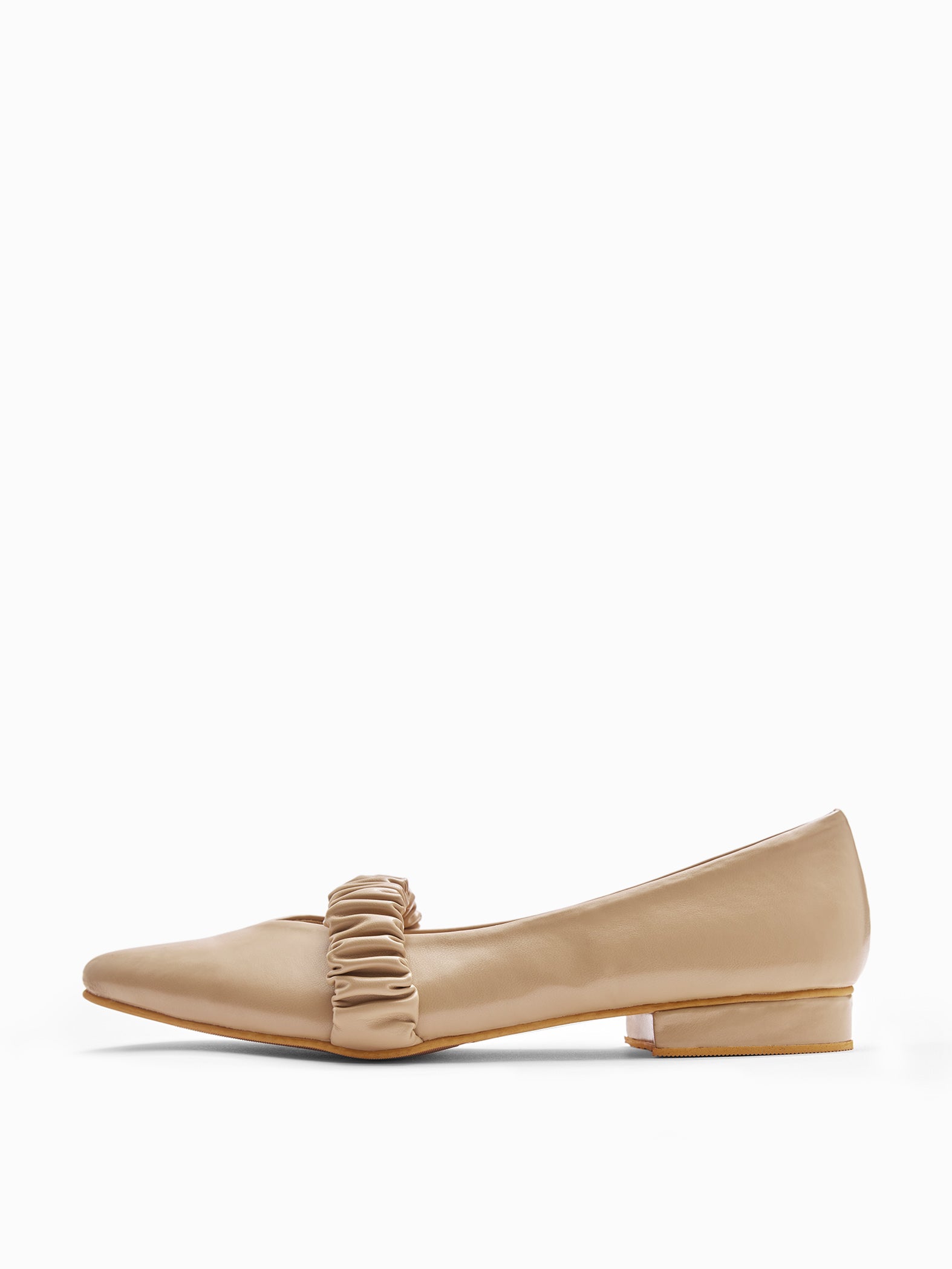 Beige Elasticated Mules