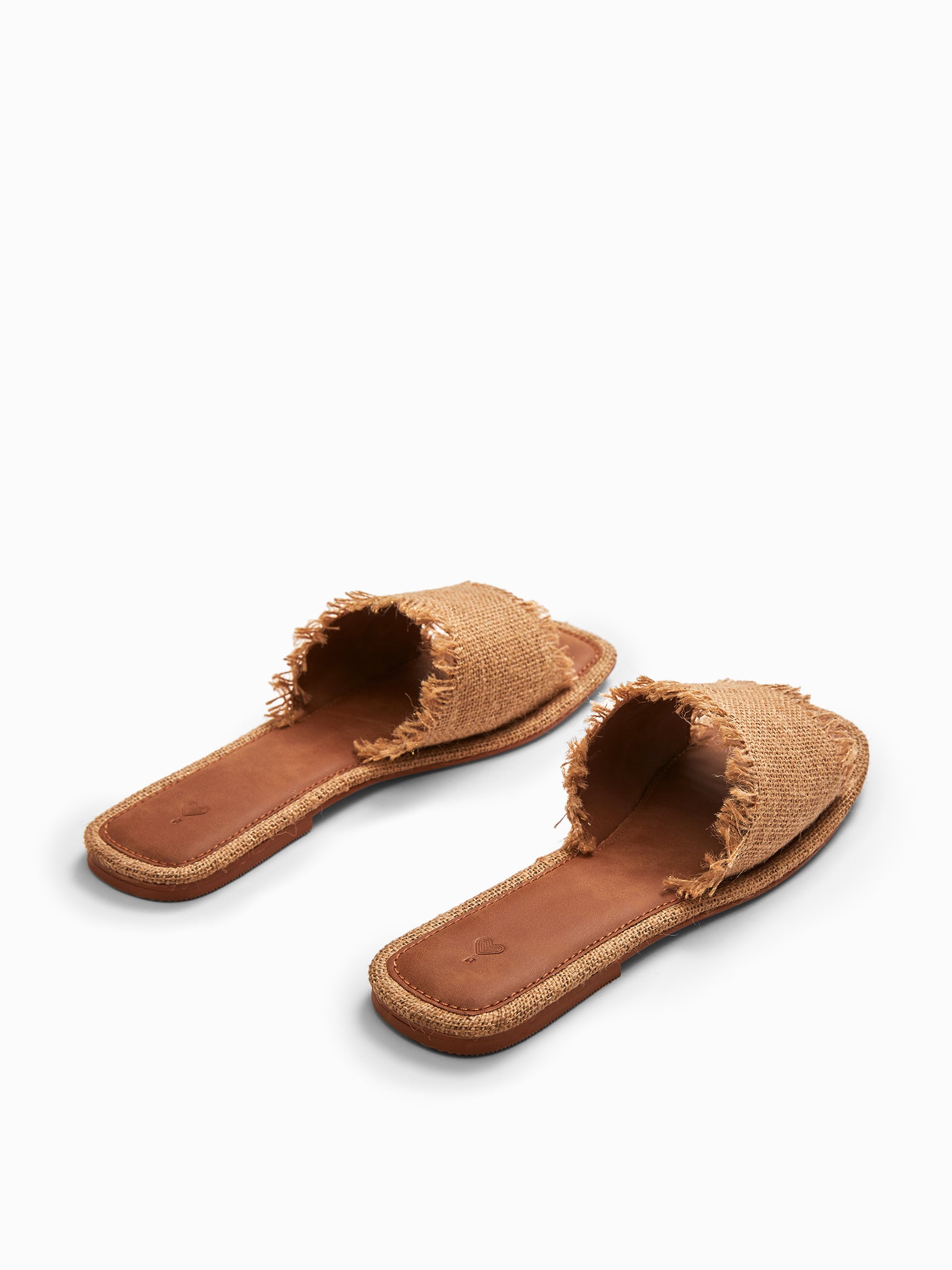 Beige Jute Sliders