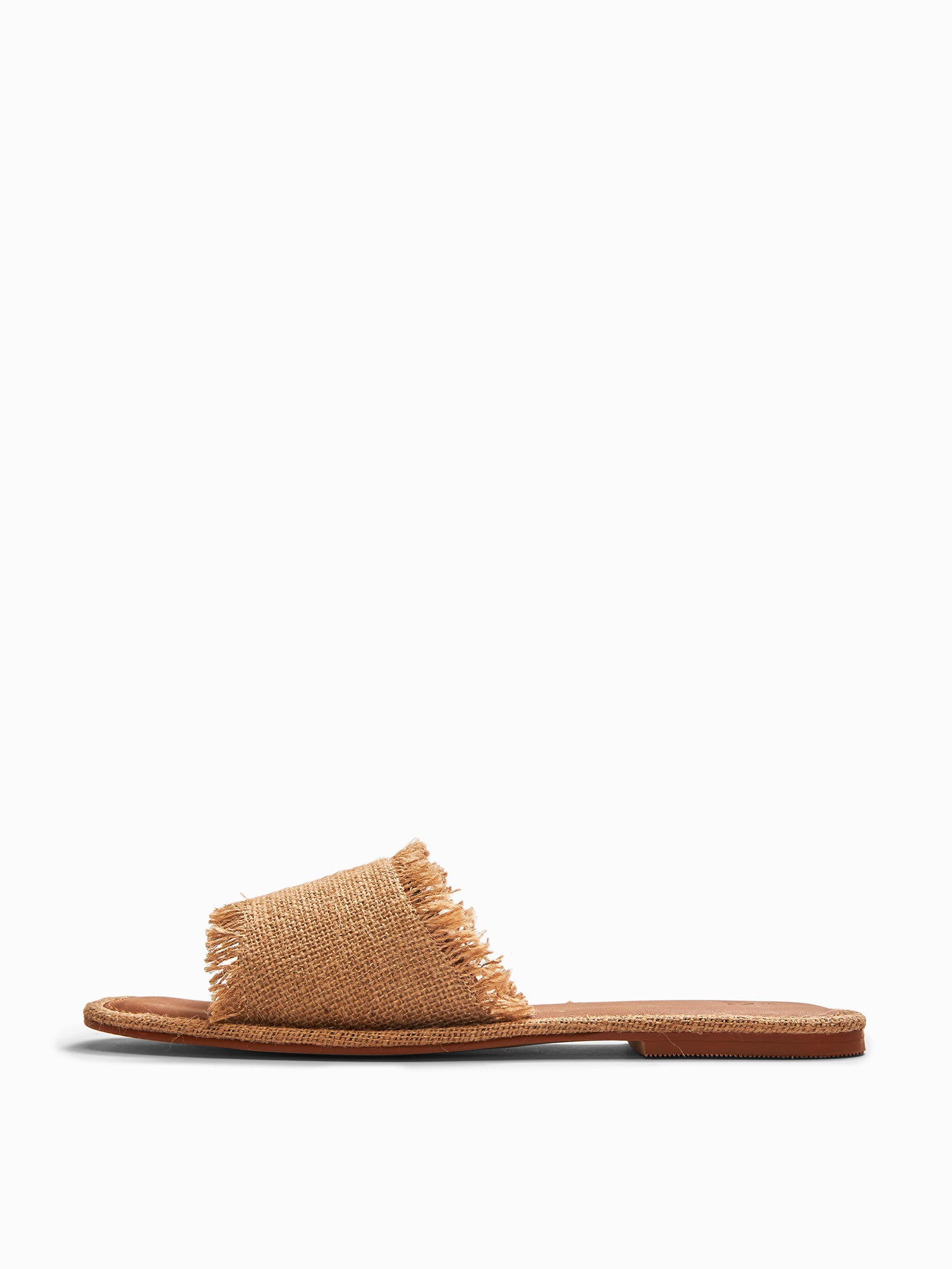 Beige Jute Sliders