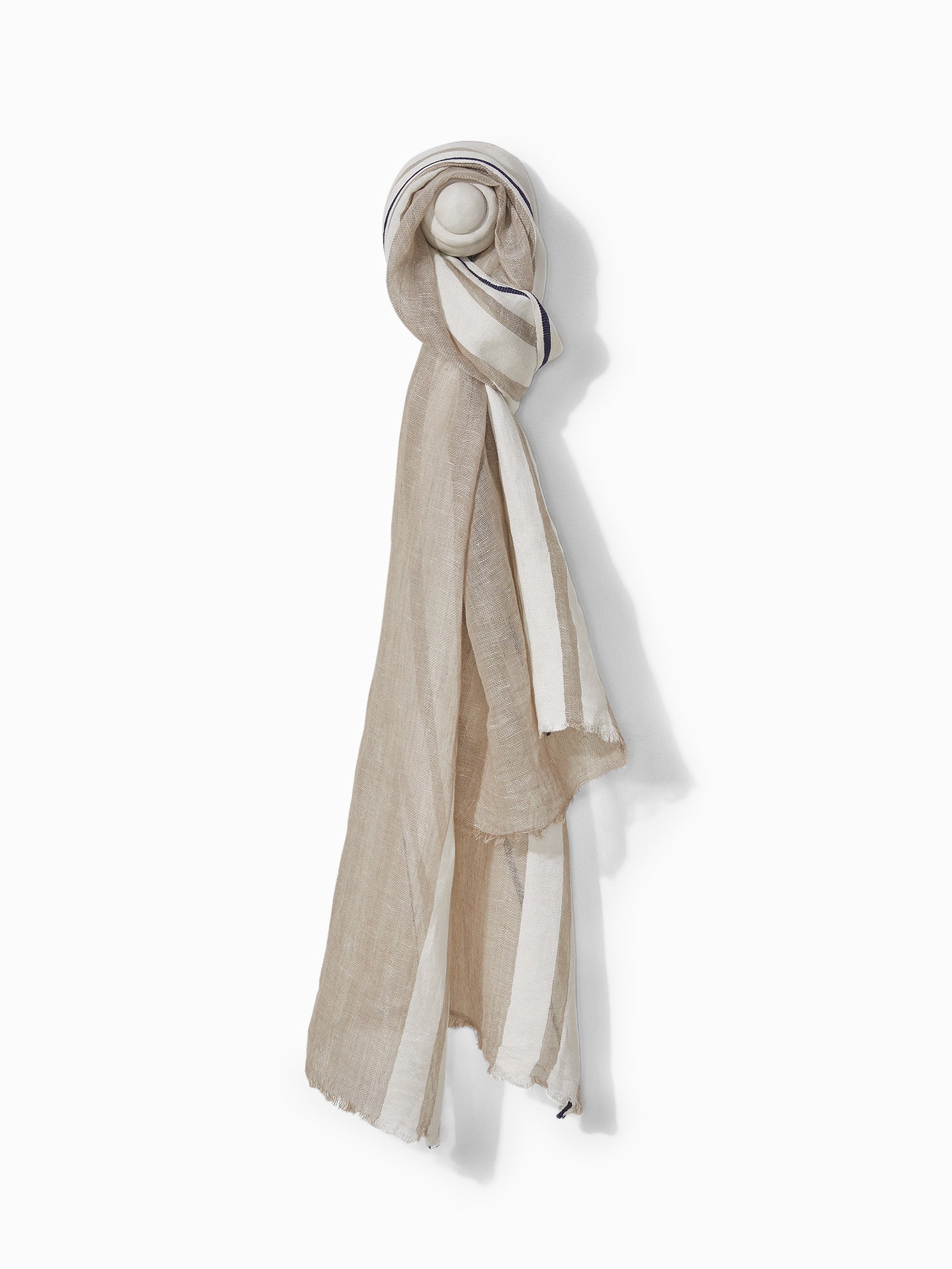 Beige Stripe Scarf