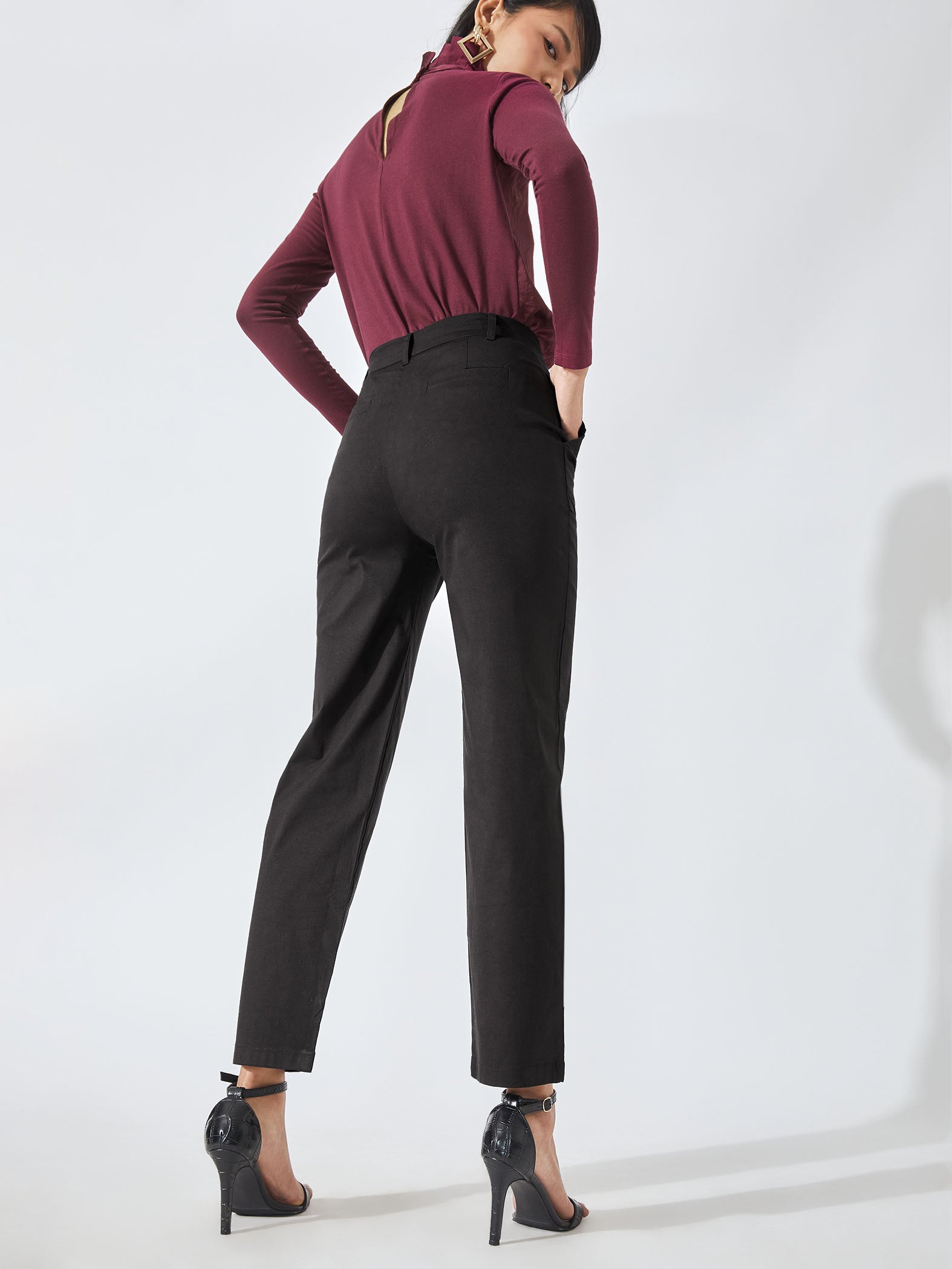 Solid Black formal trouser  Easy Buy India