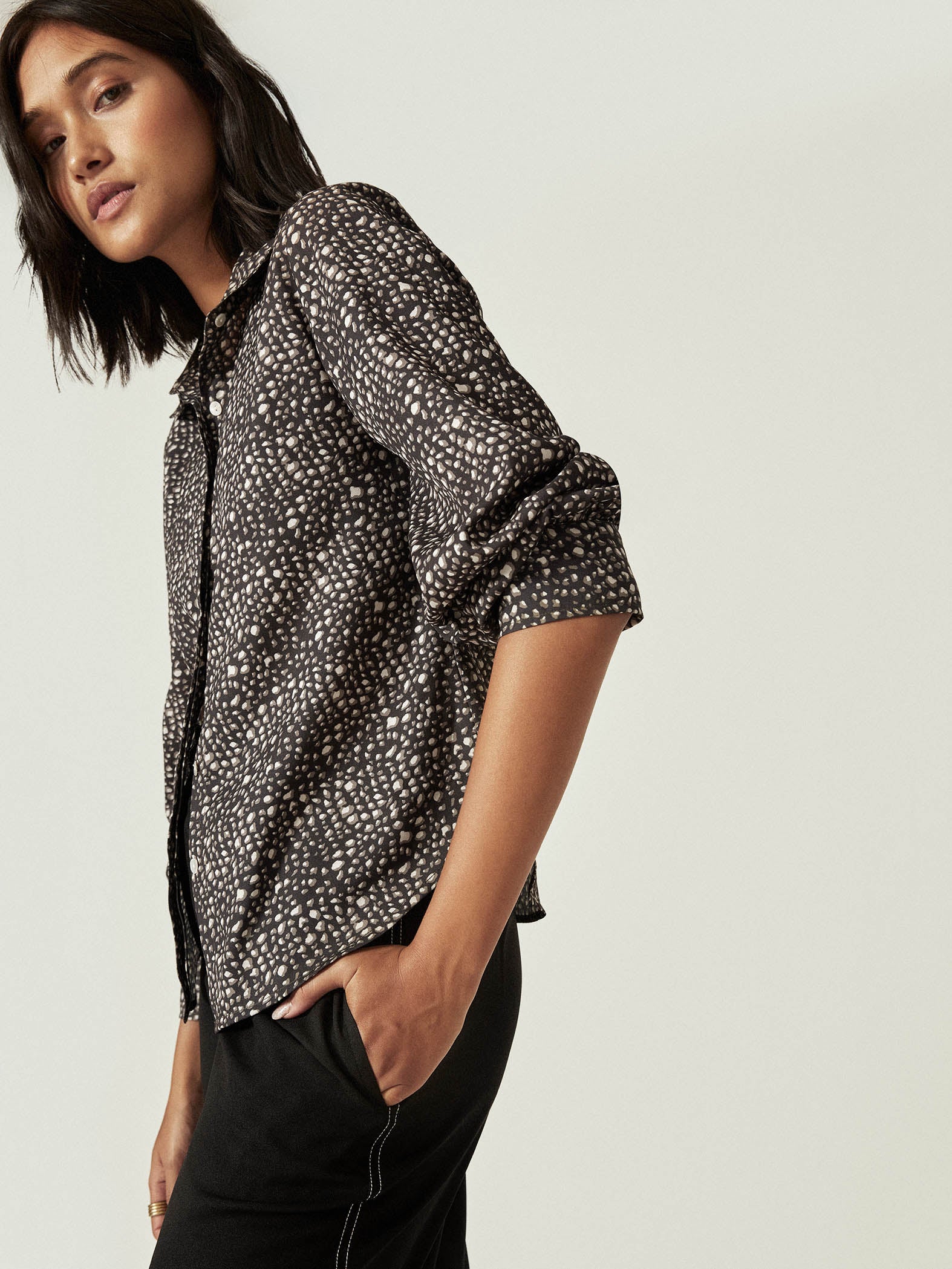 Black Printed Shirt