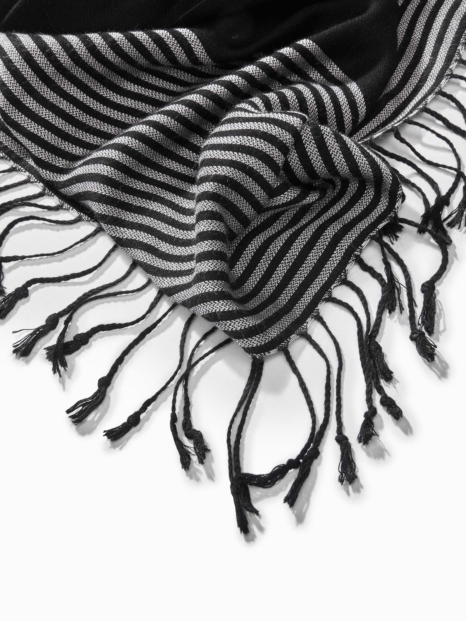 Black & Grey Colour Block Scarf