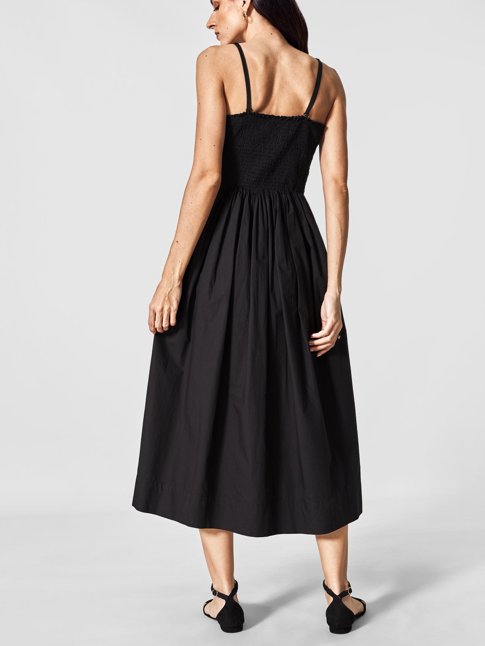 Black Pleated Tube Dress