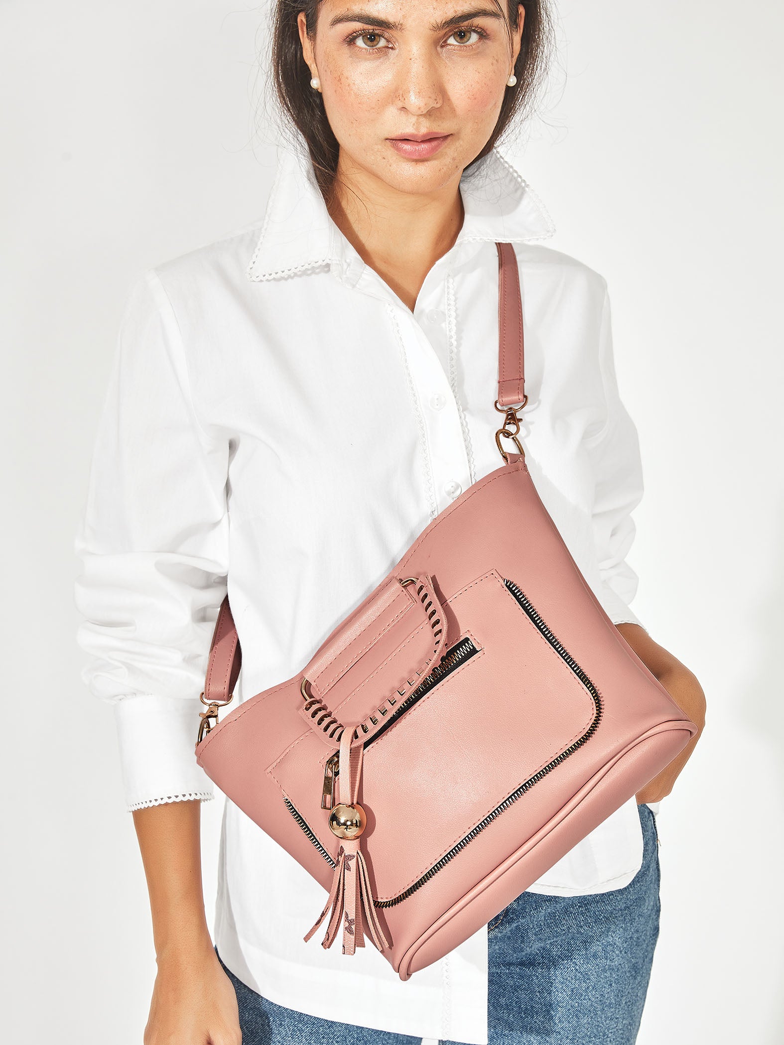 Blush Tassle Tote