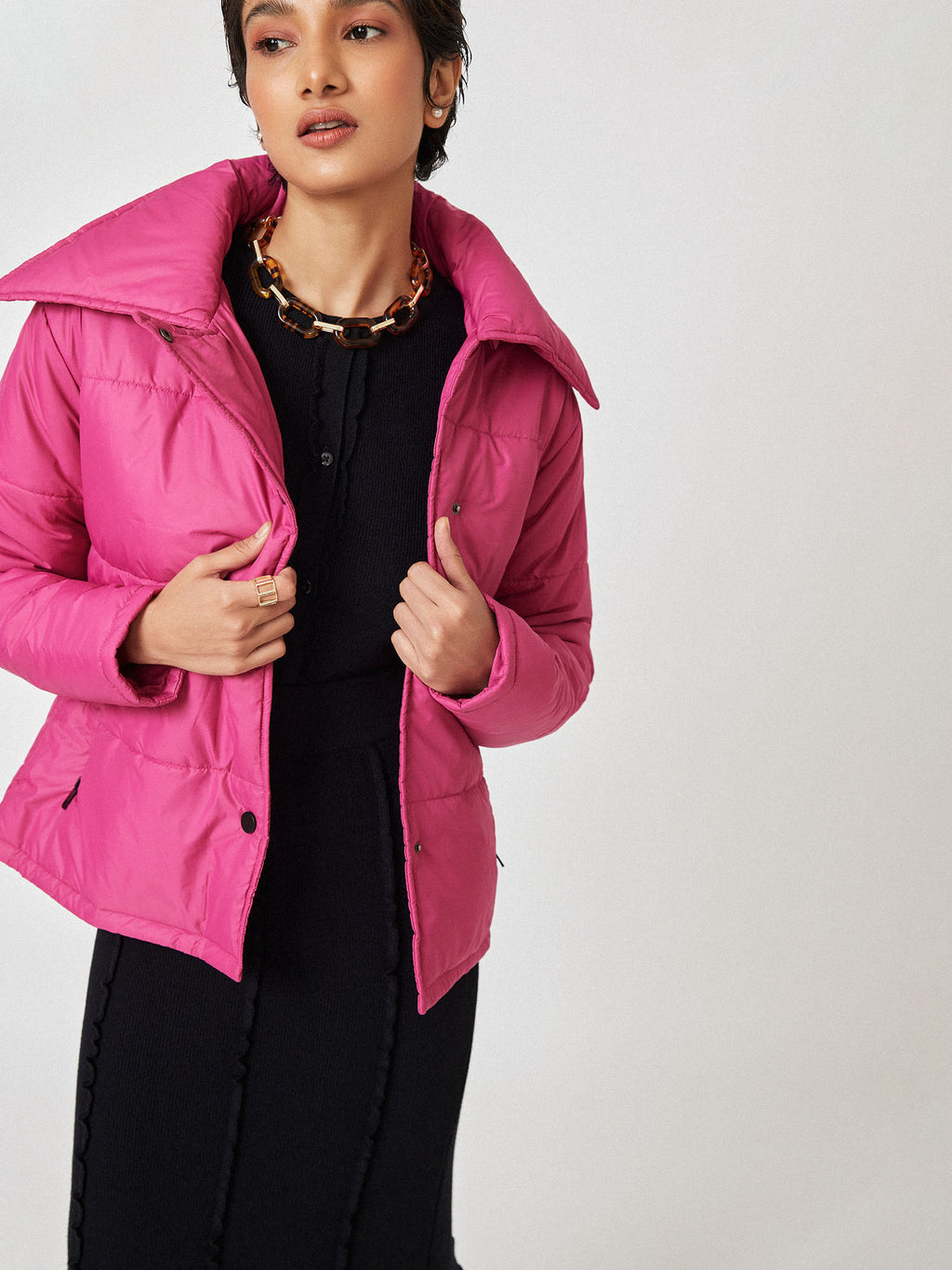 Cherry Oversized Puffer Jacket