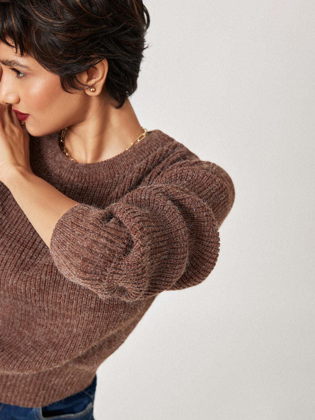 Cocoa Drop Shoulder Sweater