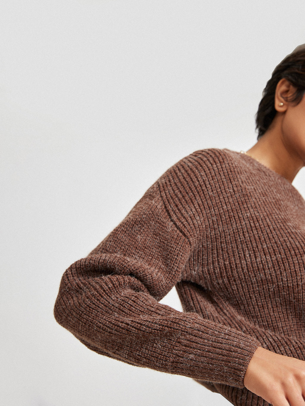 Cocoa Drop Shoulder Sweater