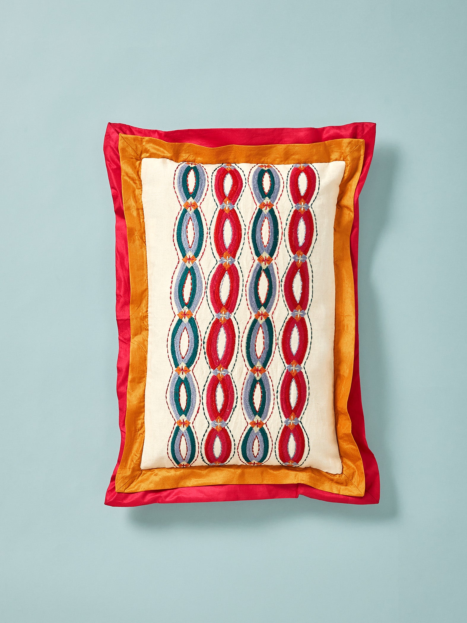 Cotton Lined Suzani Embroidered Cushion