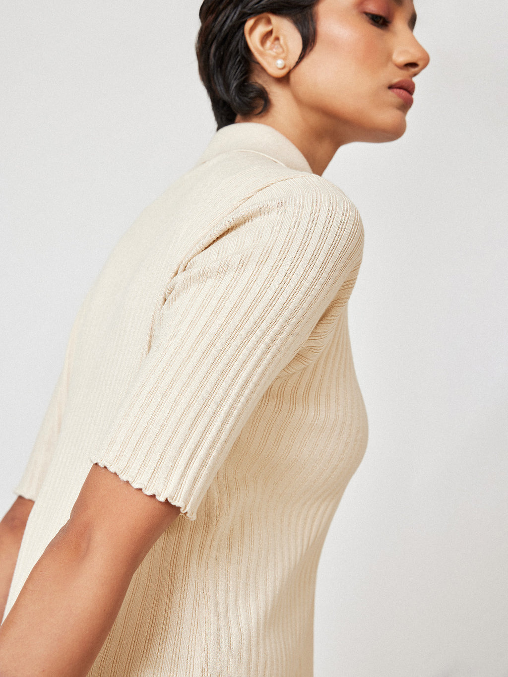 Cream Button Down Cardigan