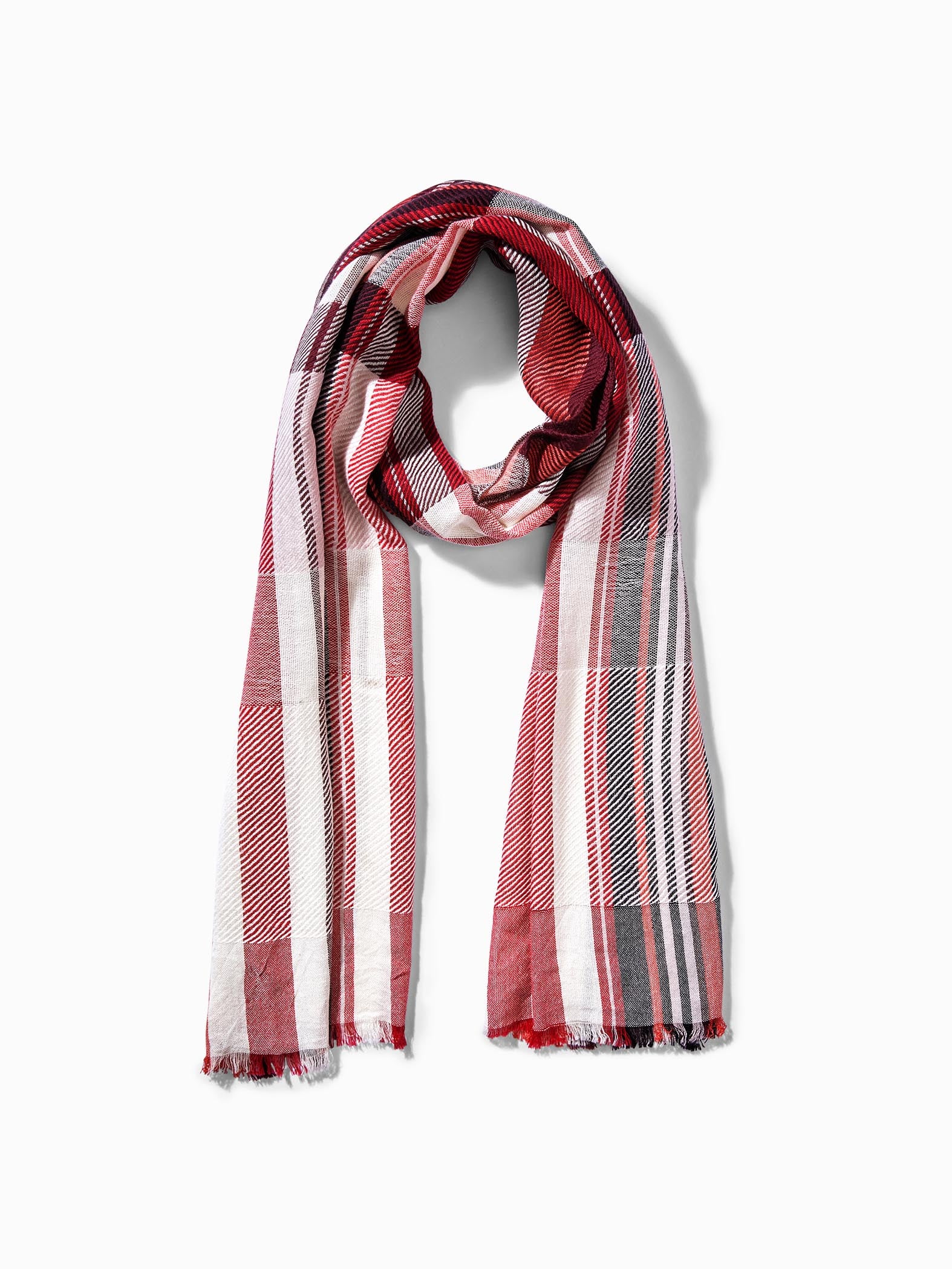 Crimson Stripe Scarf