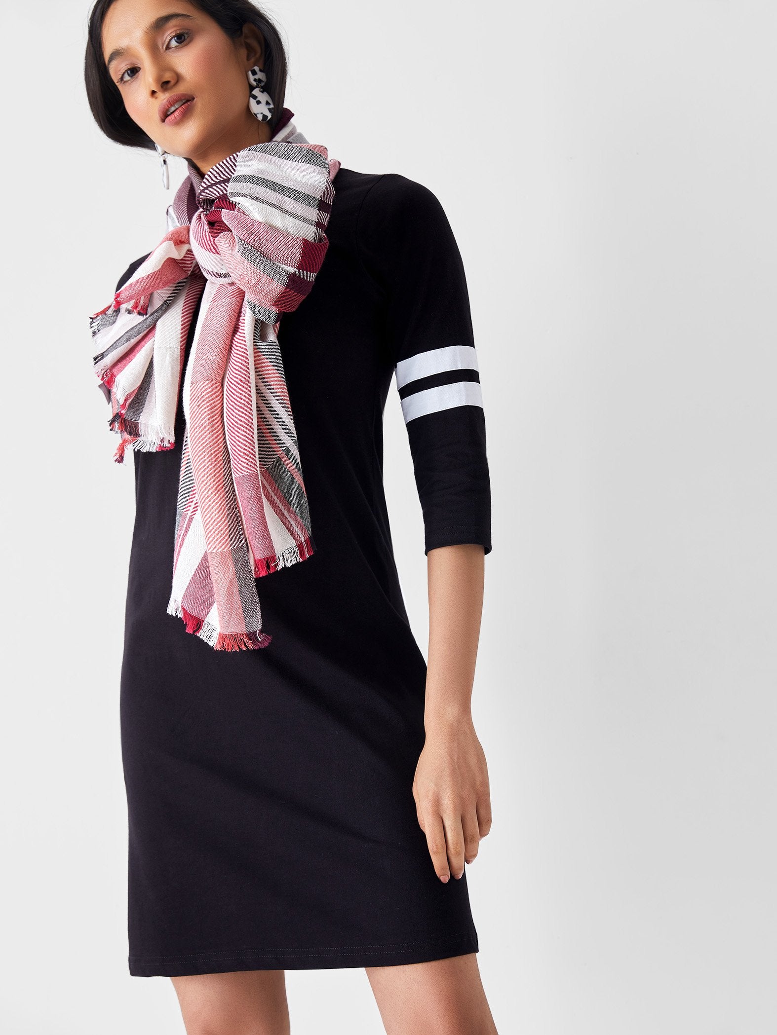 Crimson Stripe Scarf