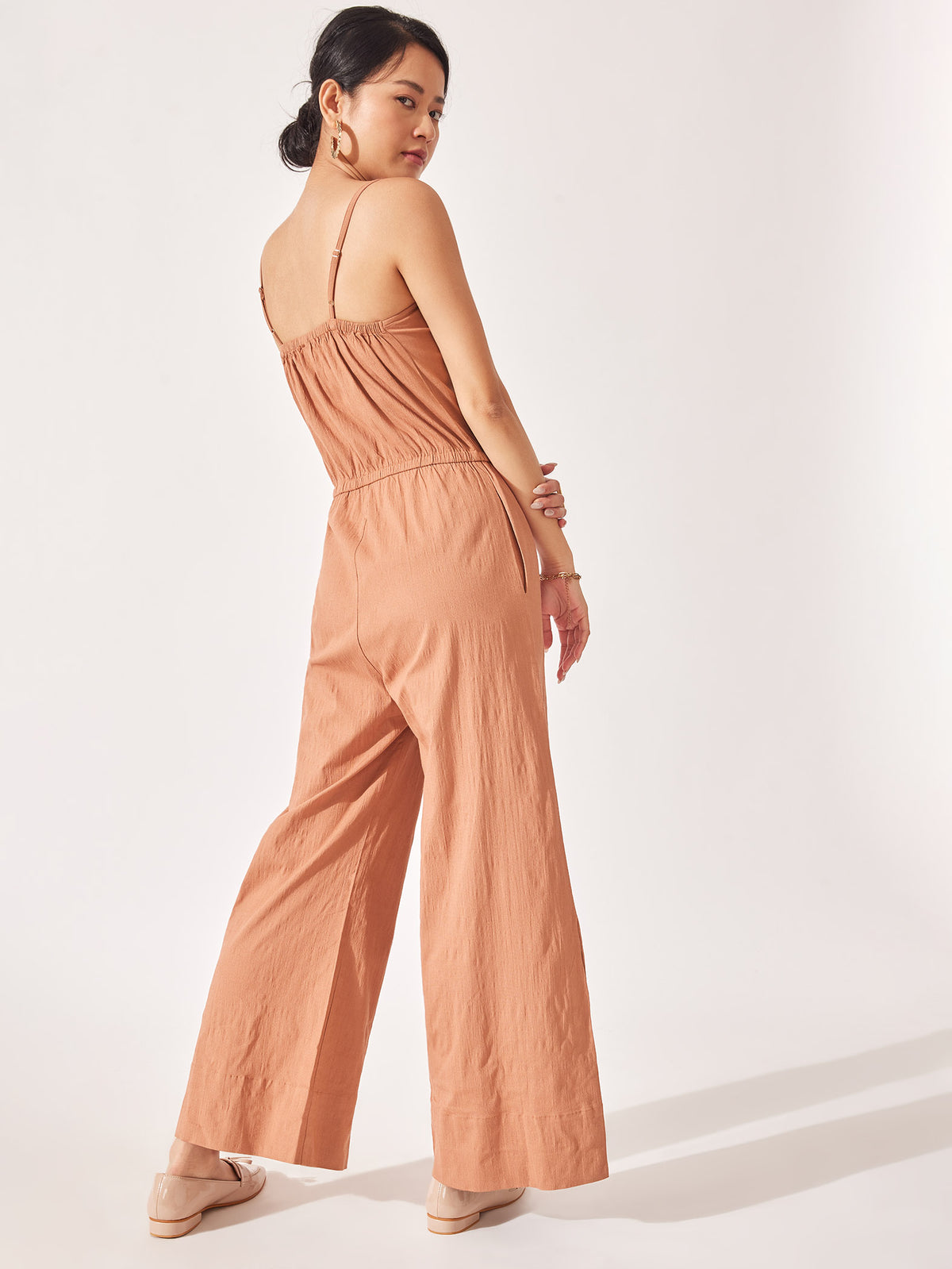 Dusty Rose Strappy Jumpsuit