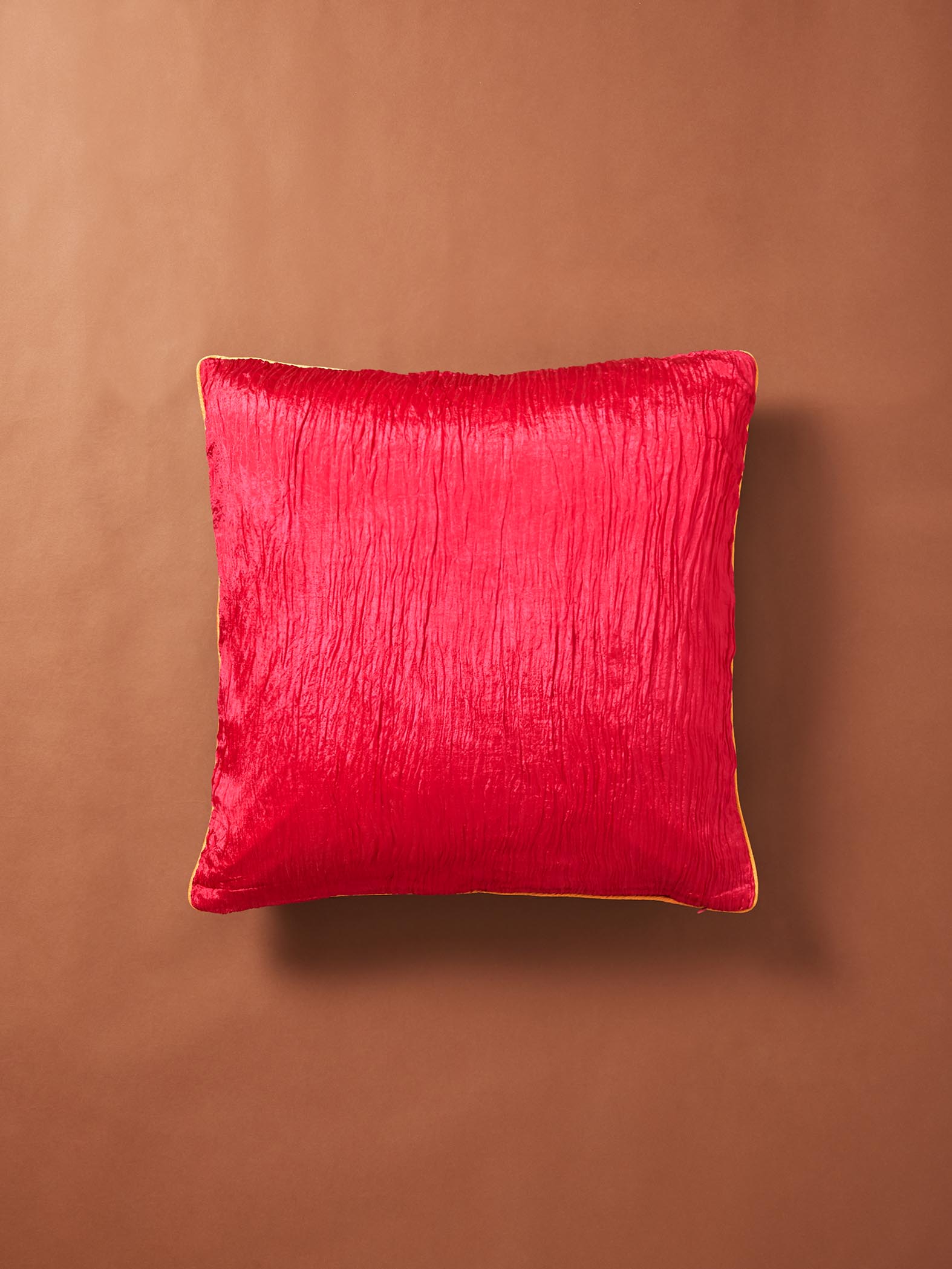 Emerald Crust Art Silk Piping Cushion