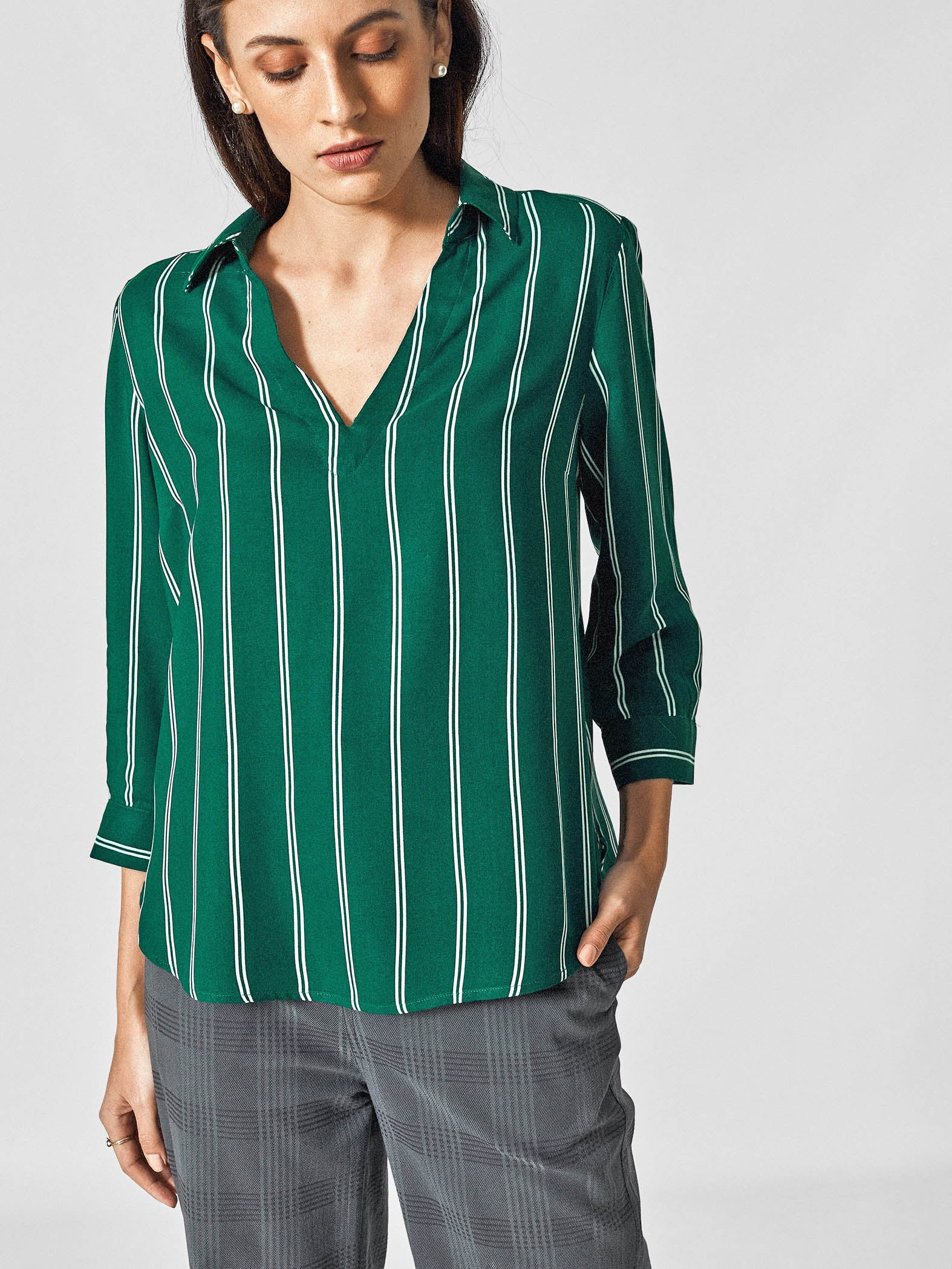 Emerald Stripe Top