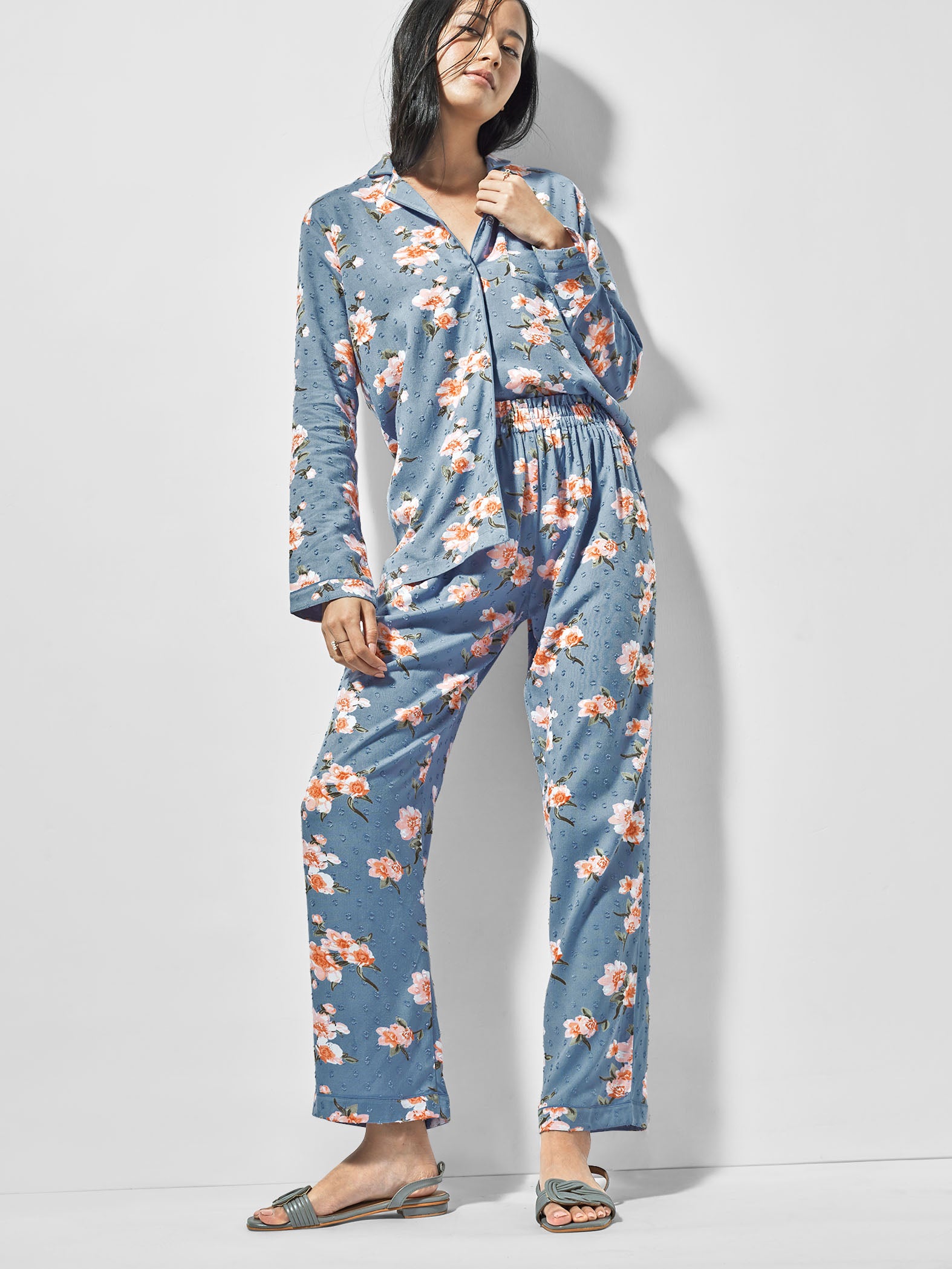 Floral Printed Sleep Shirt