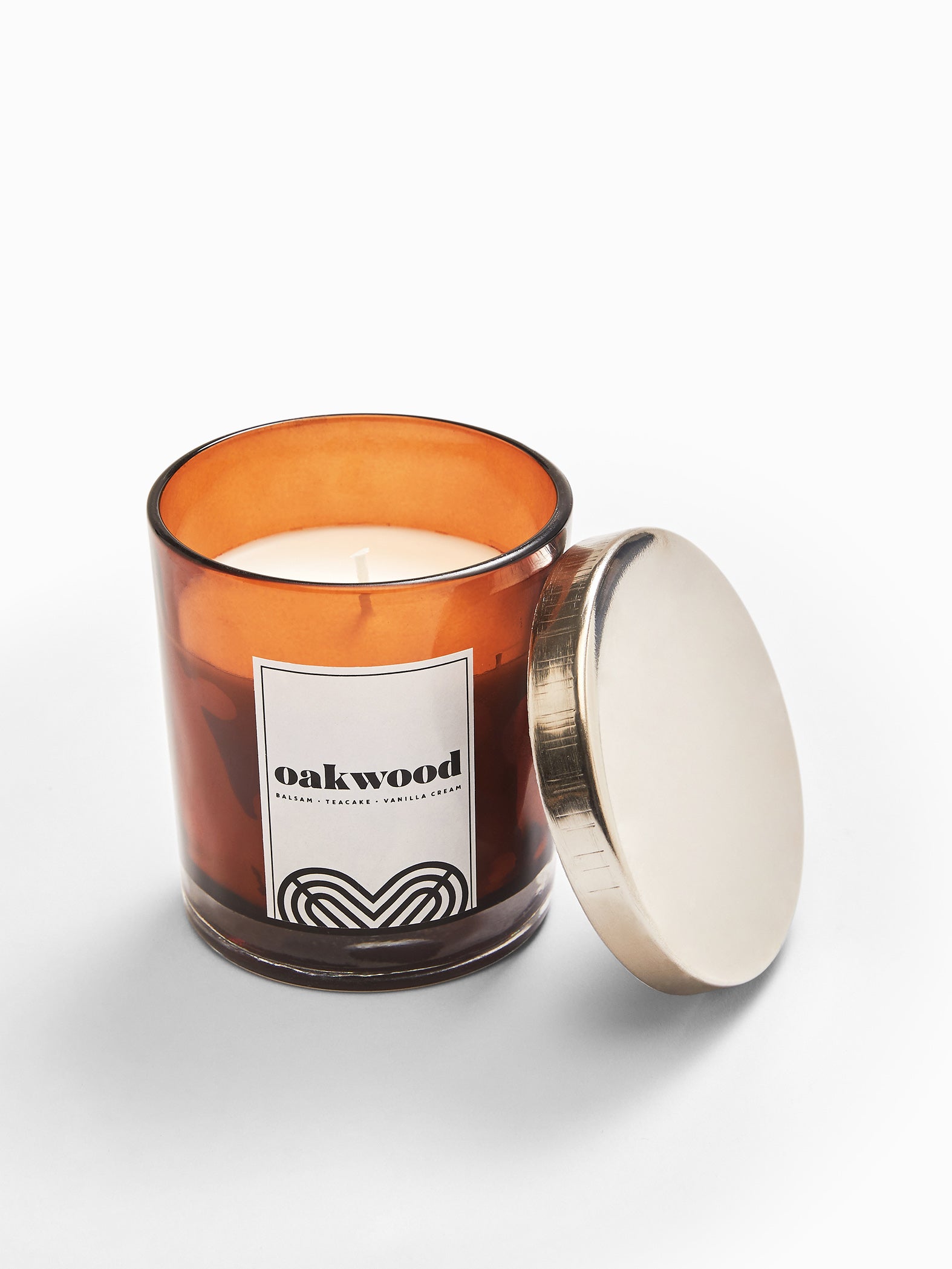 Glass Oakwood Candle