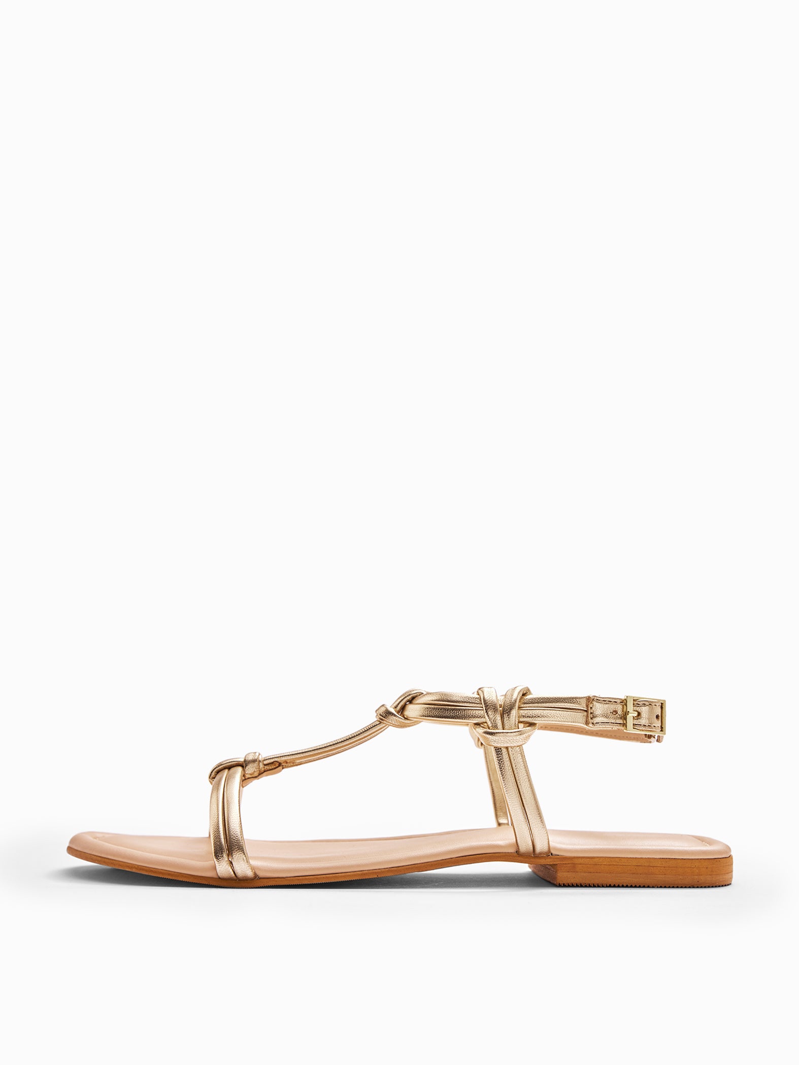 Gold Knotted Sandals